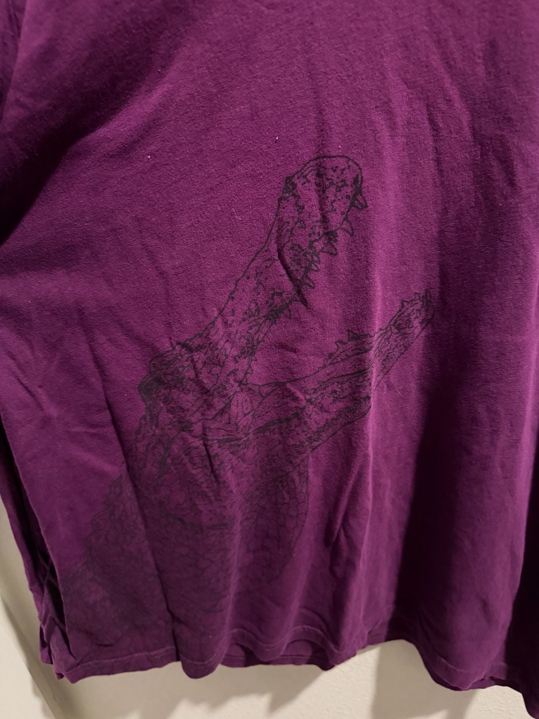 Lacoste Purple Regular Fit Large Crocodile Graphic T-Shirt Size US XXL 3