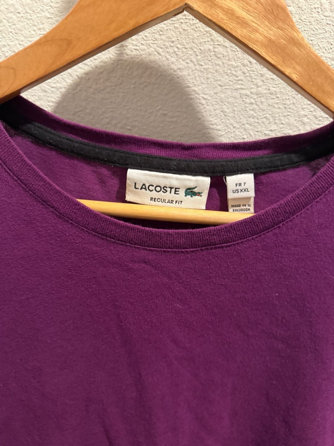 Lacoste Purple Regular Fit Large Crocodile Graphic T-Shirt Size US XXL 4