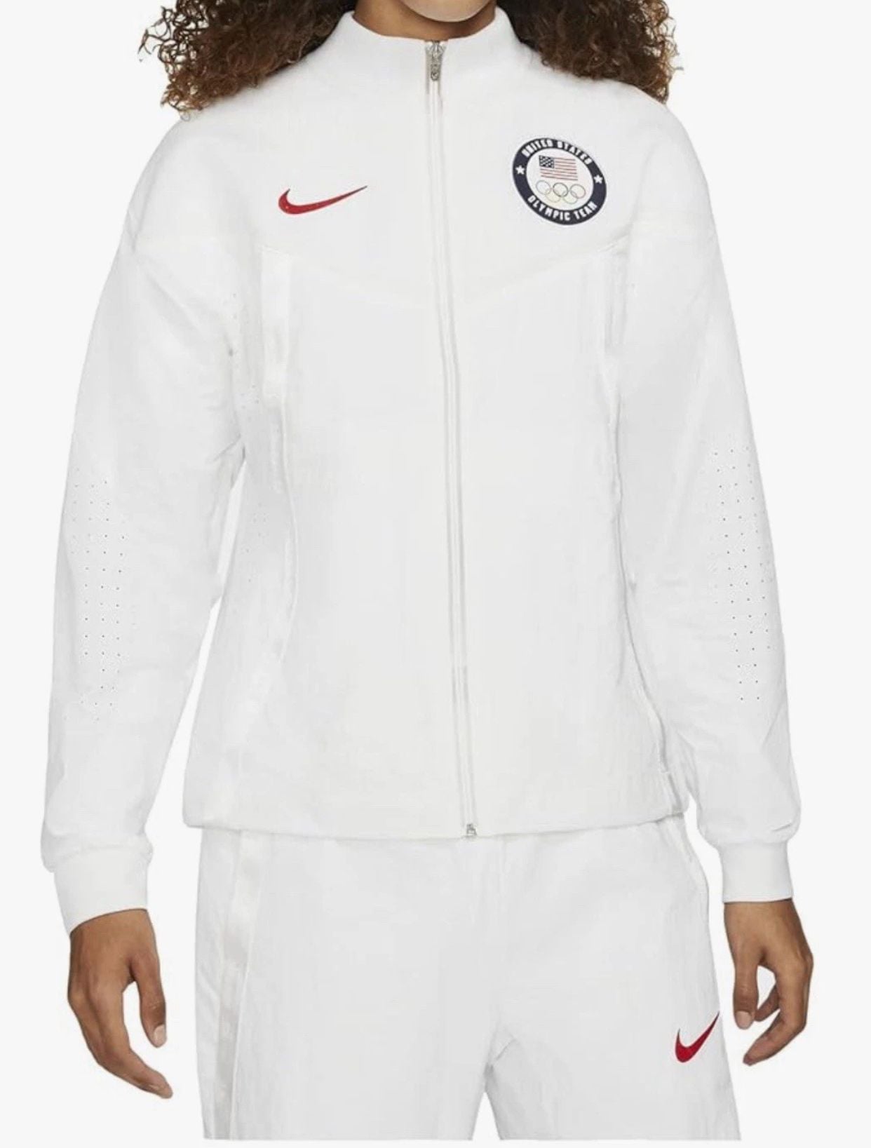 Nike Team USA Olympic Windrunner Men's Medal Stand Jacket (Small, White) 3