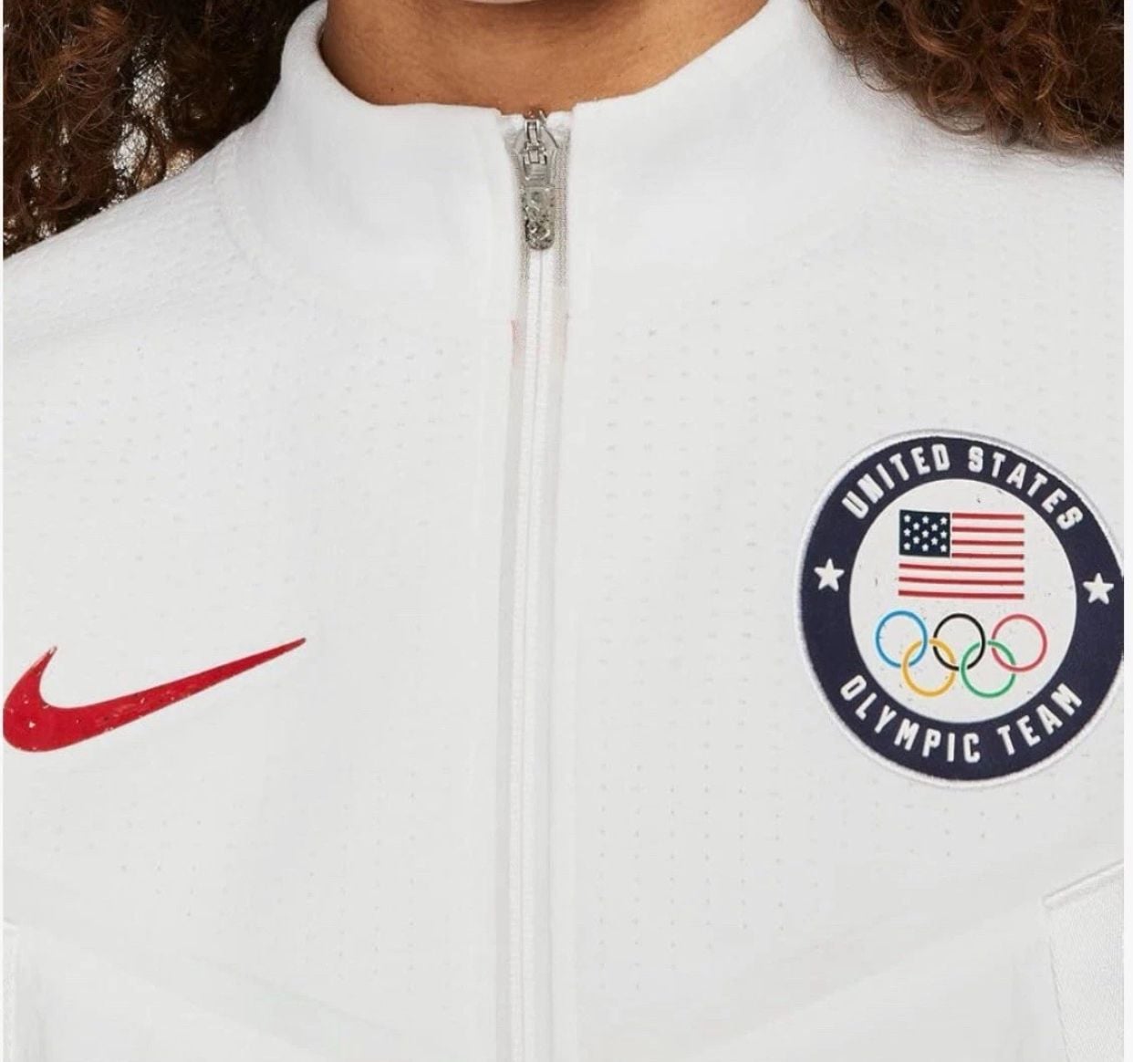 Nike Team USA Olympic Windrunner Men's Medal Stand Jacket (Small, White) 4