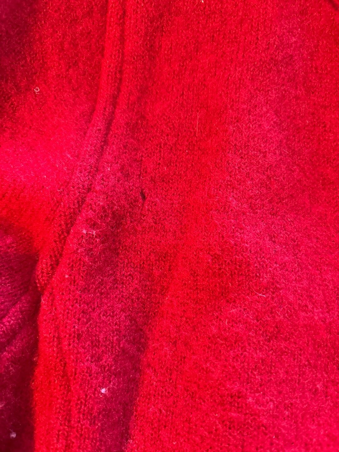 Kate Hill Red 100% Merino Wool Button Front Cardigan Jacket Size S 6