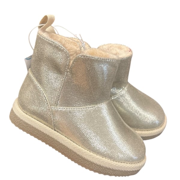 Harper Canyon Toddler Girls Silver Glitter Faux Fur Boots Sz 7 NEW