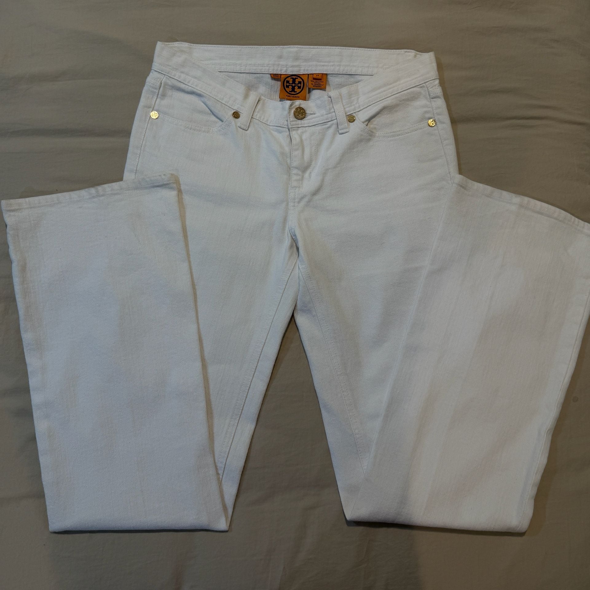 Tory Burch Tory Classic White Bootcut Jeans Size 28 2