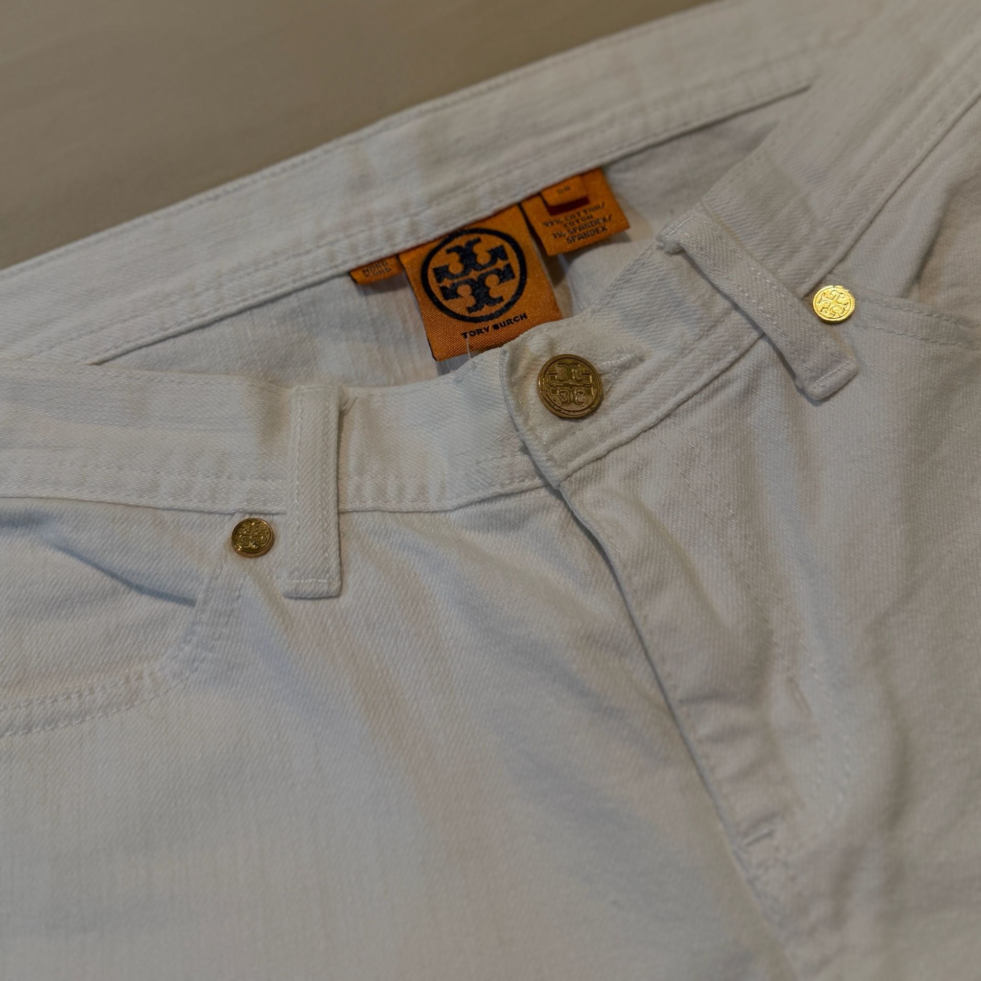 Tory Burch Tory Classic White Bootcut Jeans Size 28 3