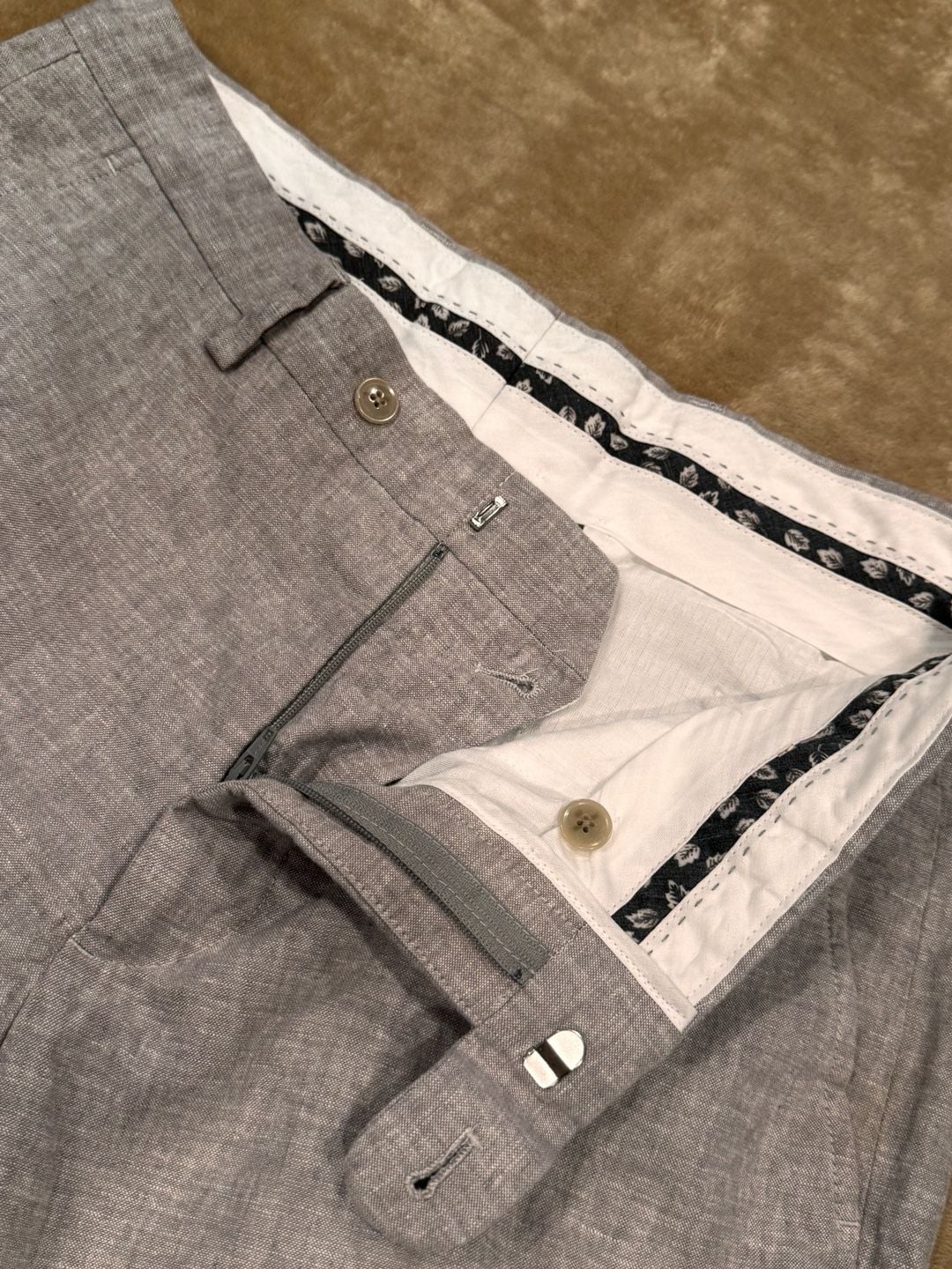 Joseph Abboud Slim Fit Linen Cotton Vest & Pants Set Medium 32x30 Altered Hem 10
