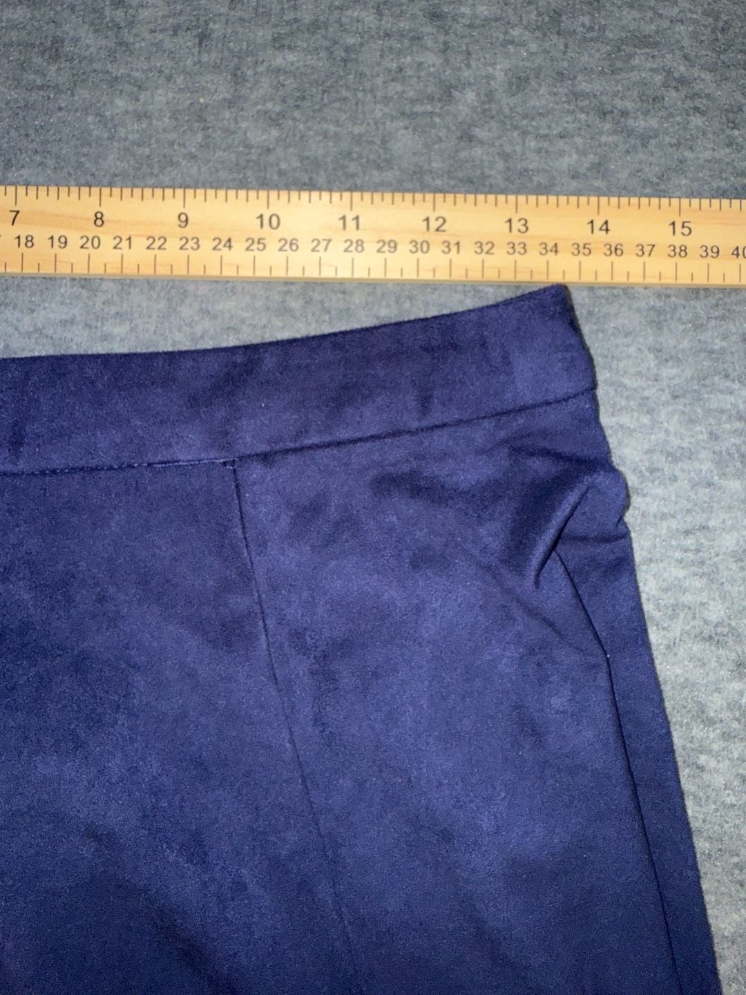 Forever 21 Navy Blue Faux Suede Skater Mini Skirt Size Small 5