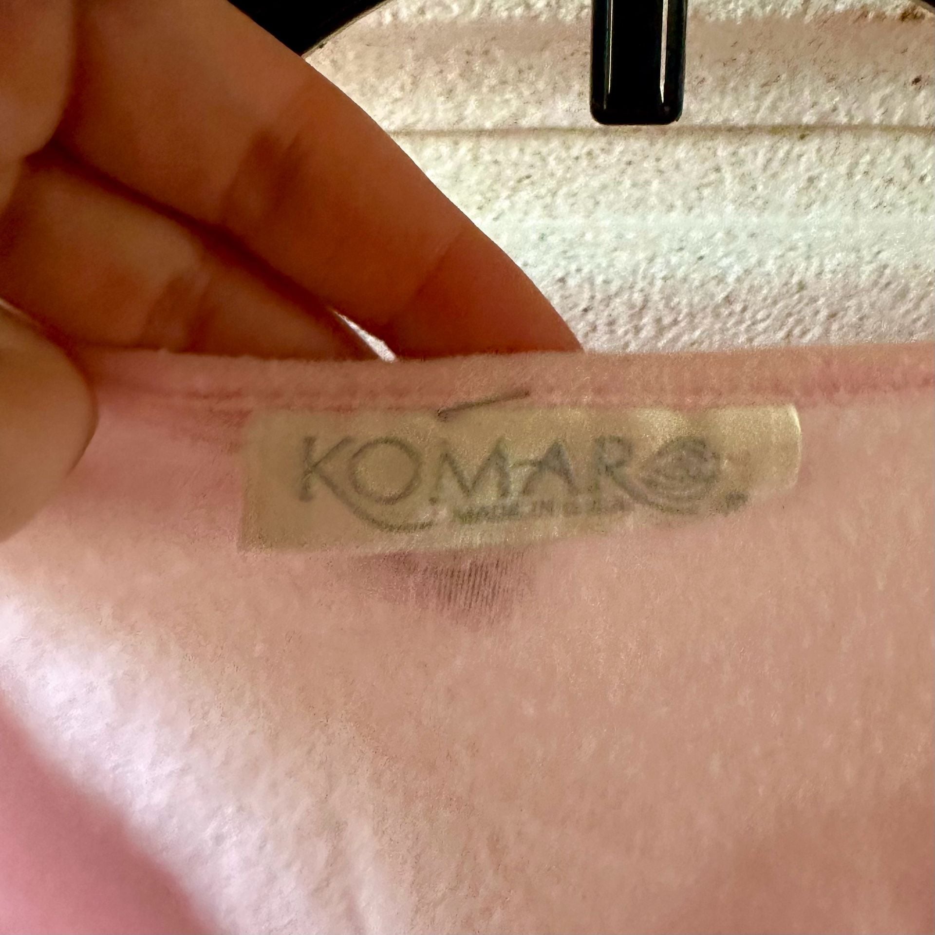 Vintage Komar Pink Lace Trim Long Sleeve Sleep Top Size M 3