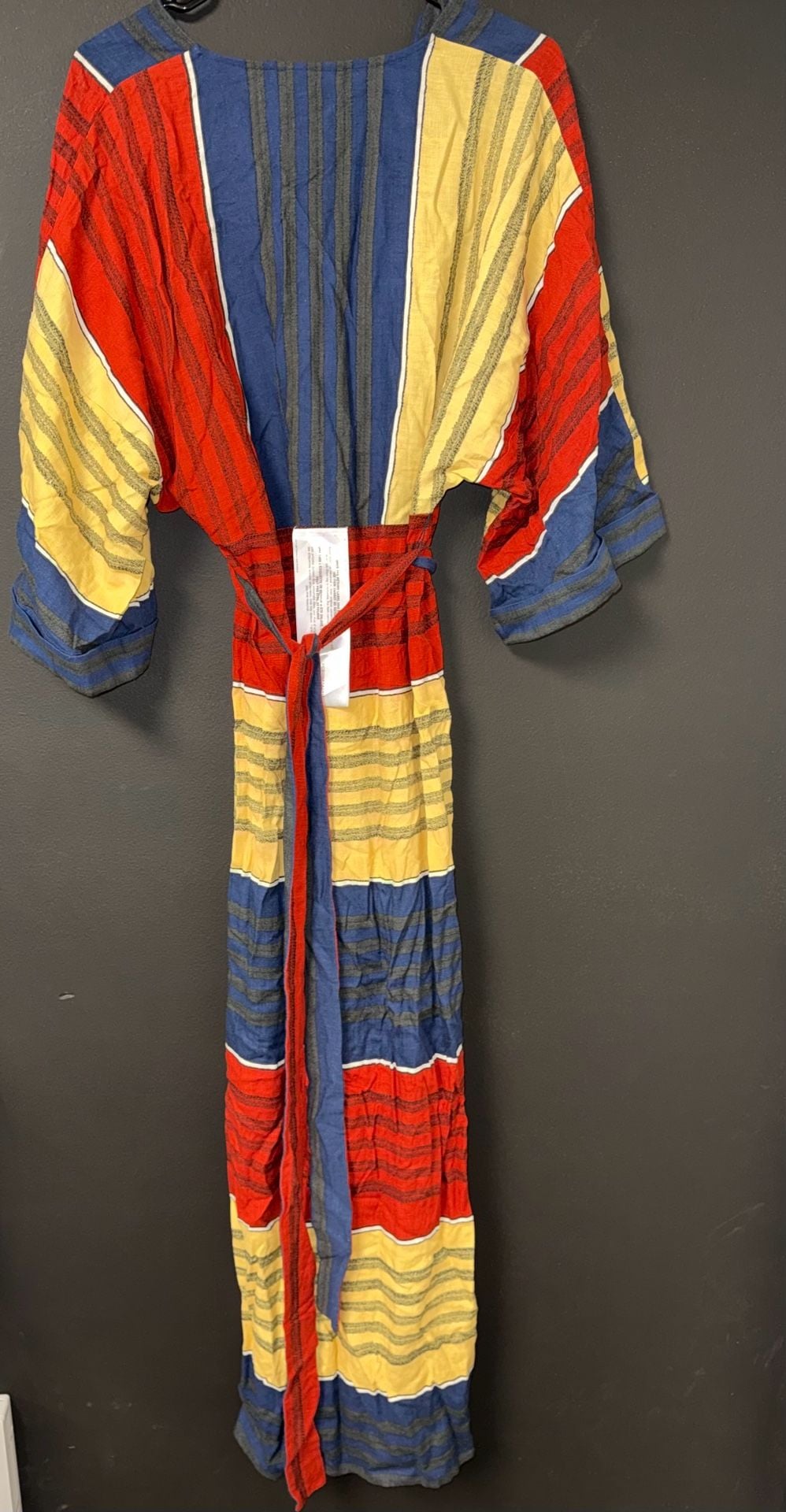 BCBG MAXAZRIA Striped V-Neck Kaftan Maxi Dress Size S 4