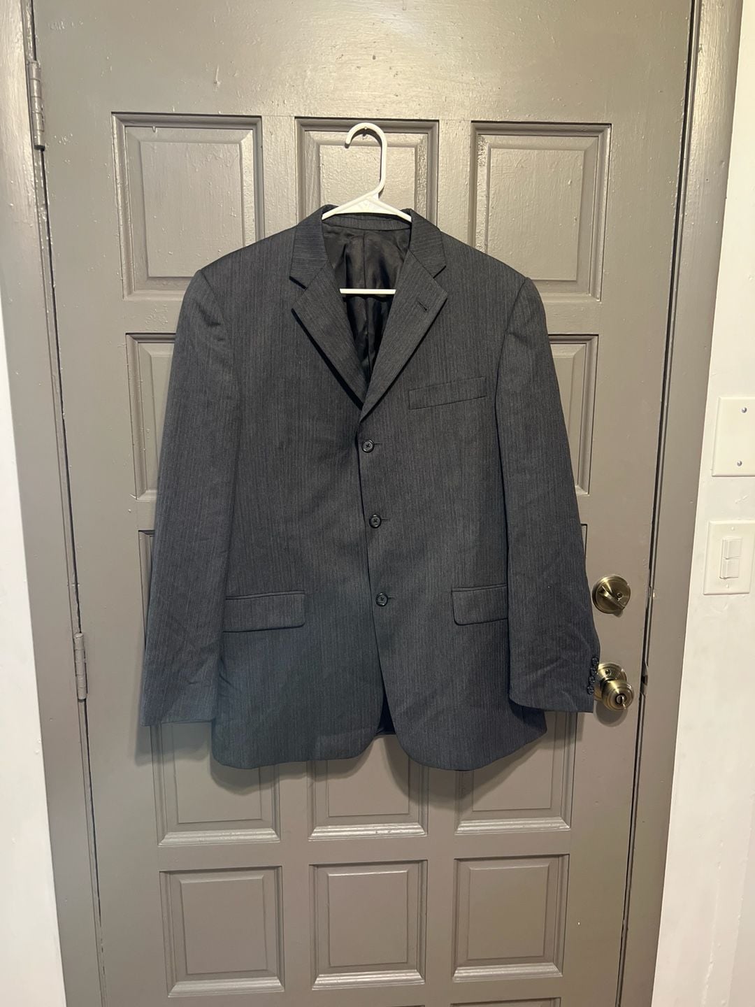 Burberry London Bond Street Grey 100% Wool 3-Button Blazer Jacket Size 41 Reg 1