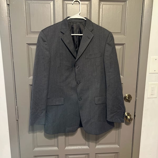 Burberry London Bond Street Grey 100% Wool 3-Button Blazer Jacket Size 41 Reg