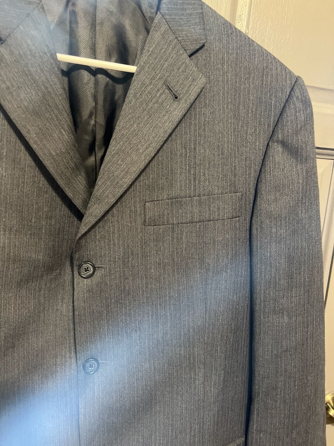 Burberry London Bond Street Grey 100% Wool 3-Button Blazer Jacket Size 41 Reg 2