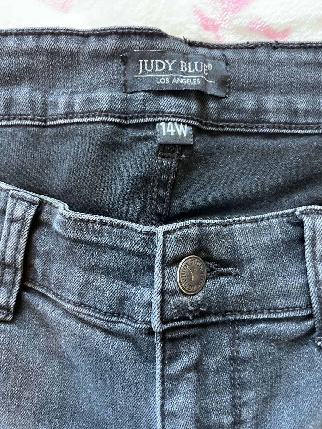 Judy Blue Plaid Patch Punk Rock Distressed Skinny Jeans Plus Size 14W 6