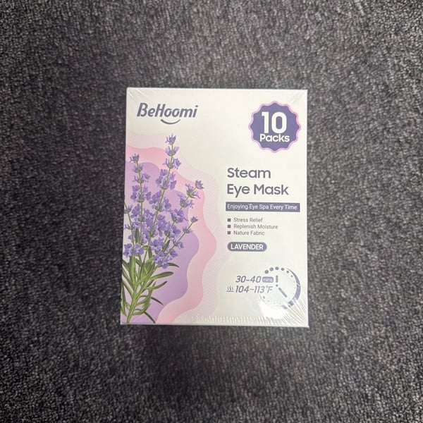 BeHoomi Lavender Steam Eye Mask - 10 Packs