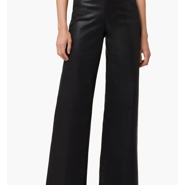 Joe's Jeans The Mia Coated High Waist Wide Leg Jeans,Size 29,Black