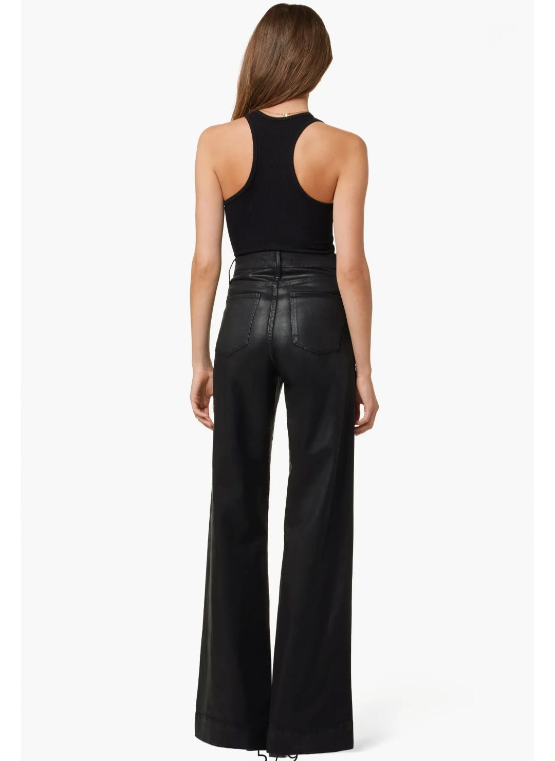 Joe's Jeans The Mia Coated High Waist Wide Leg Jeans,Size 29,Black 6