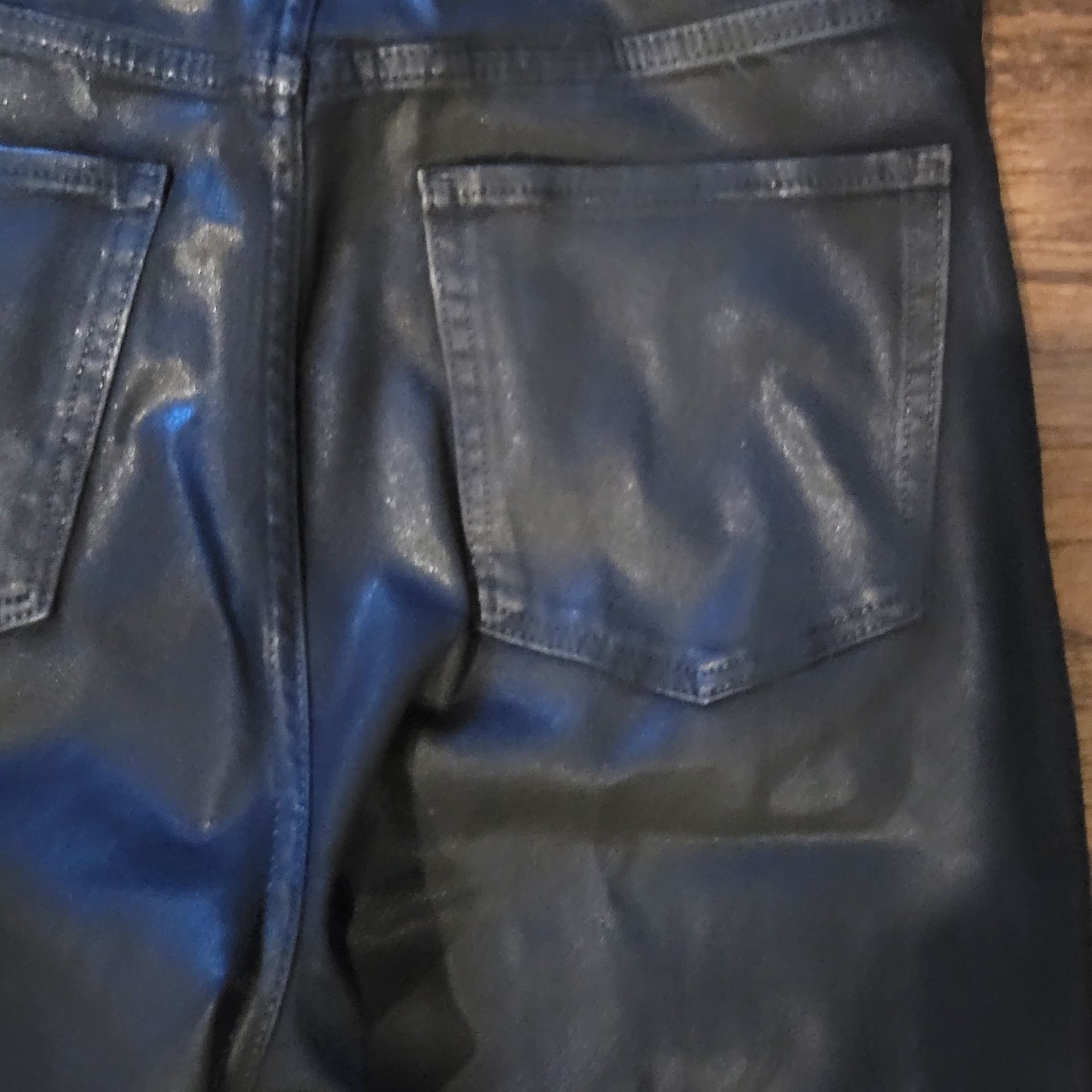 Joe's Jeans The Mia Coated High Waist Wide Leg Jeans,Size 29,Black 14