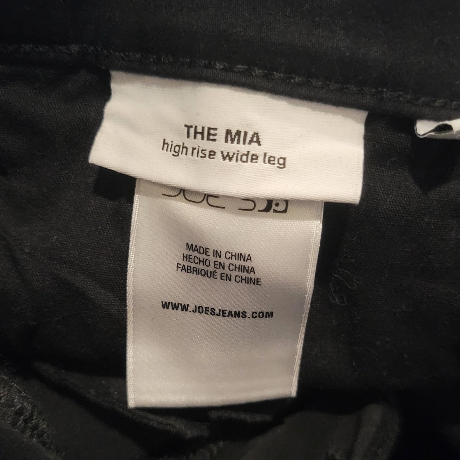 Joe's Jeans The Mia Coated High Waist Wide Leg Jeans,Size 29,Black 17
