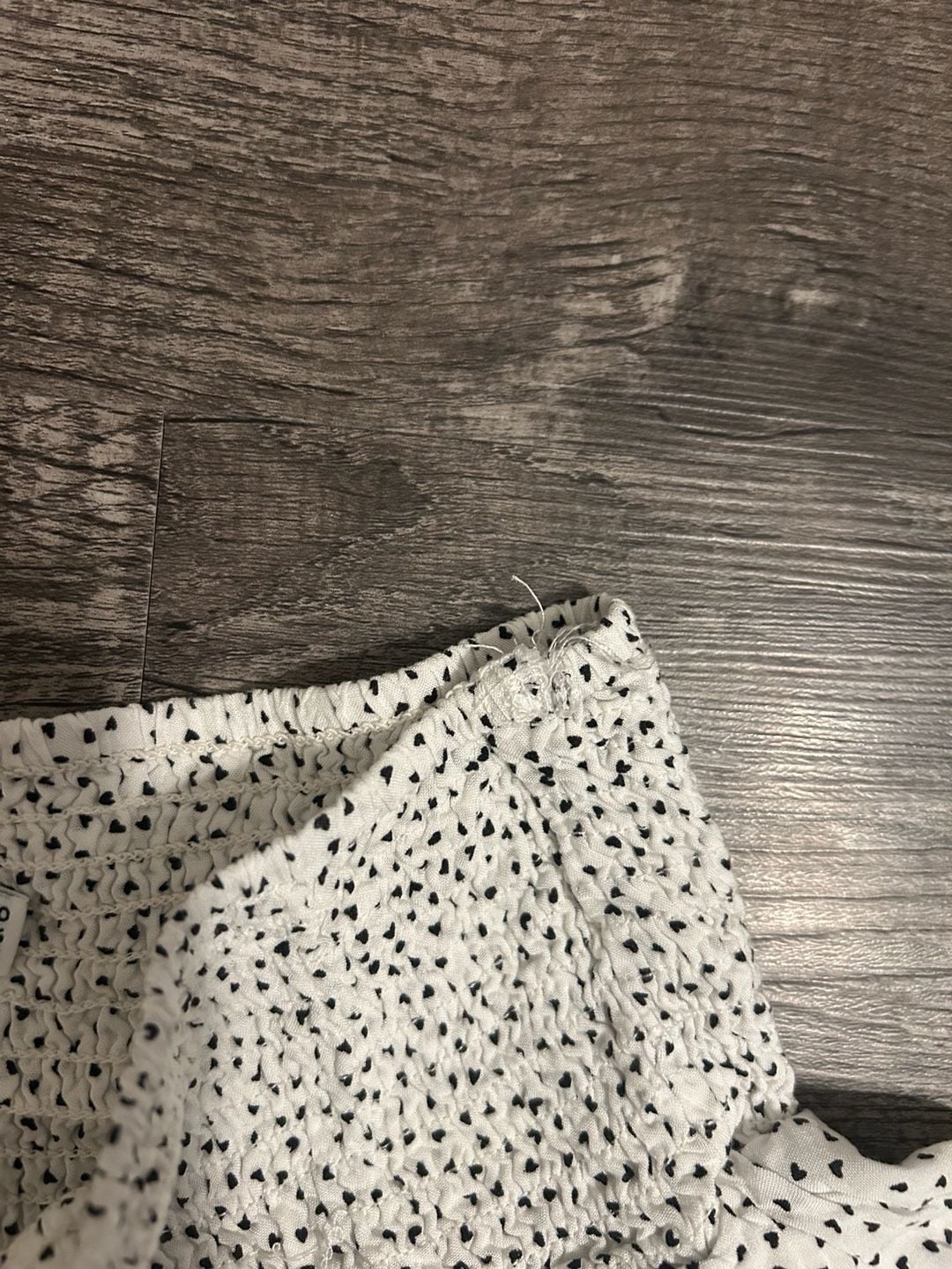 Princess Polly Heart Print Smocked Tiered Mini Skirt US 6 4