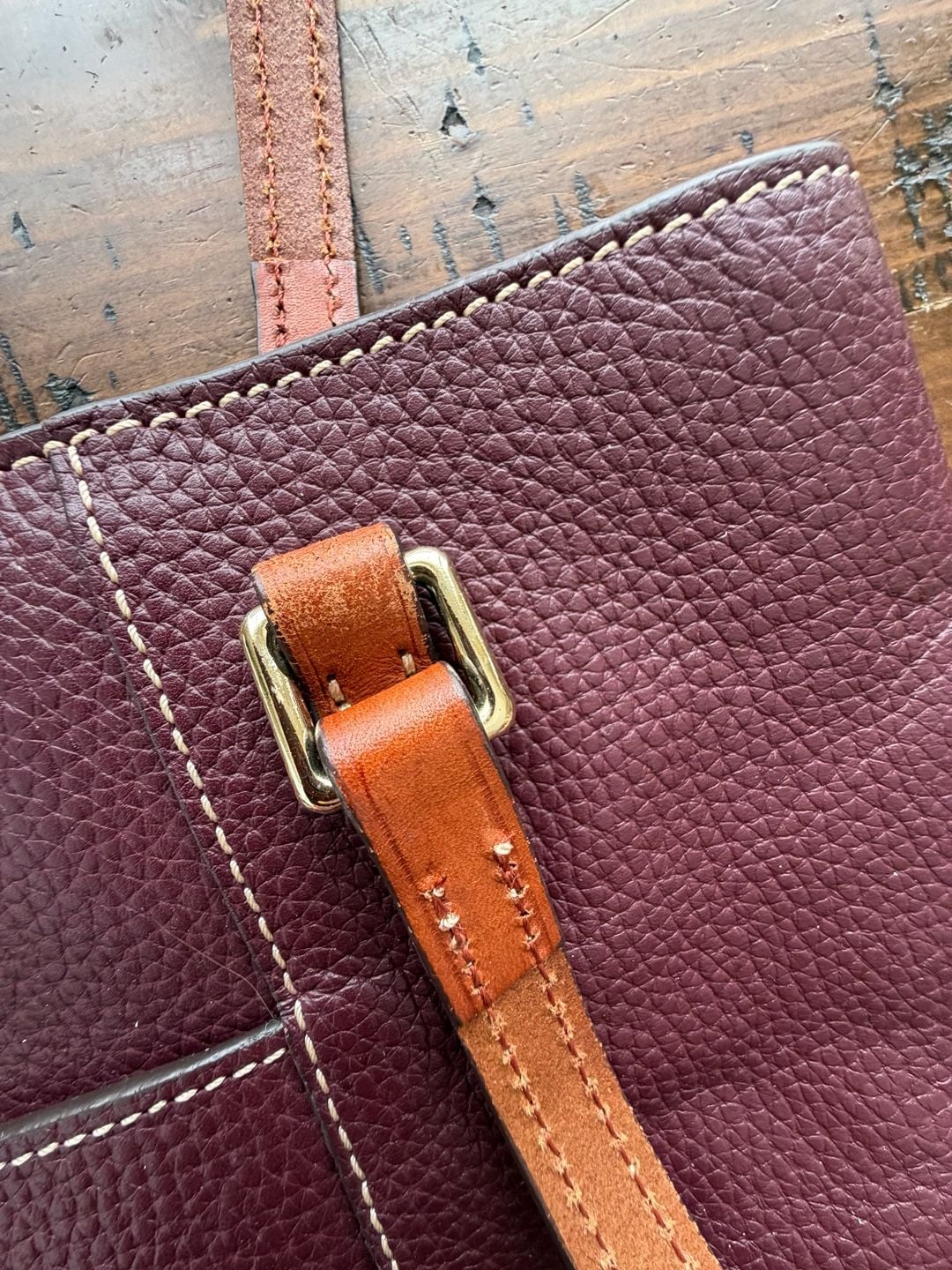 Dooney & Bourke Pebble Grain Small Lexington Shopper Tote Bag, Plum/Burgundy 4