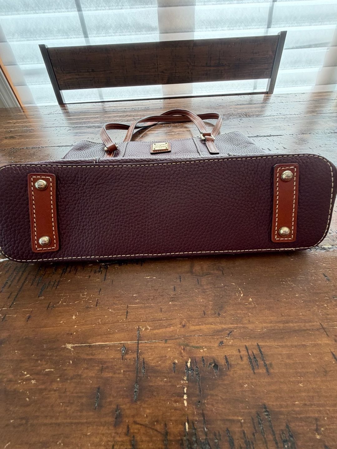 Dooney & Bourke Pebble Grain Small Lexington Shopper Tote Bag, Plum/Burgundy 5