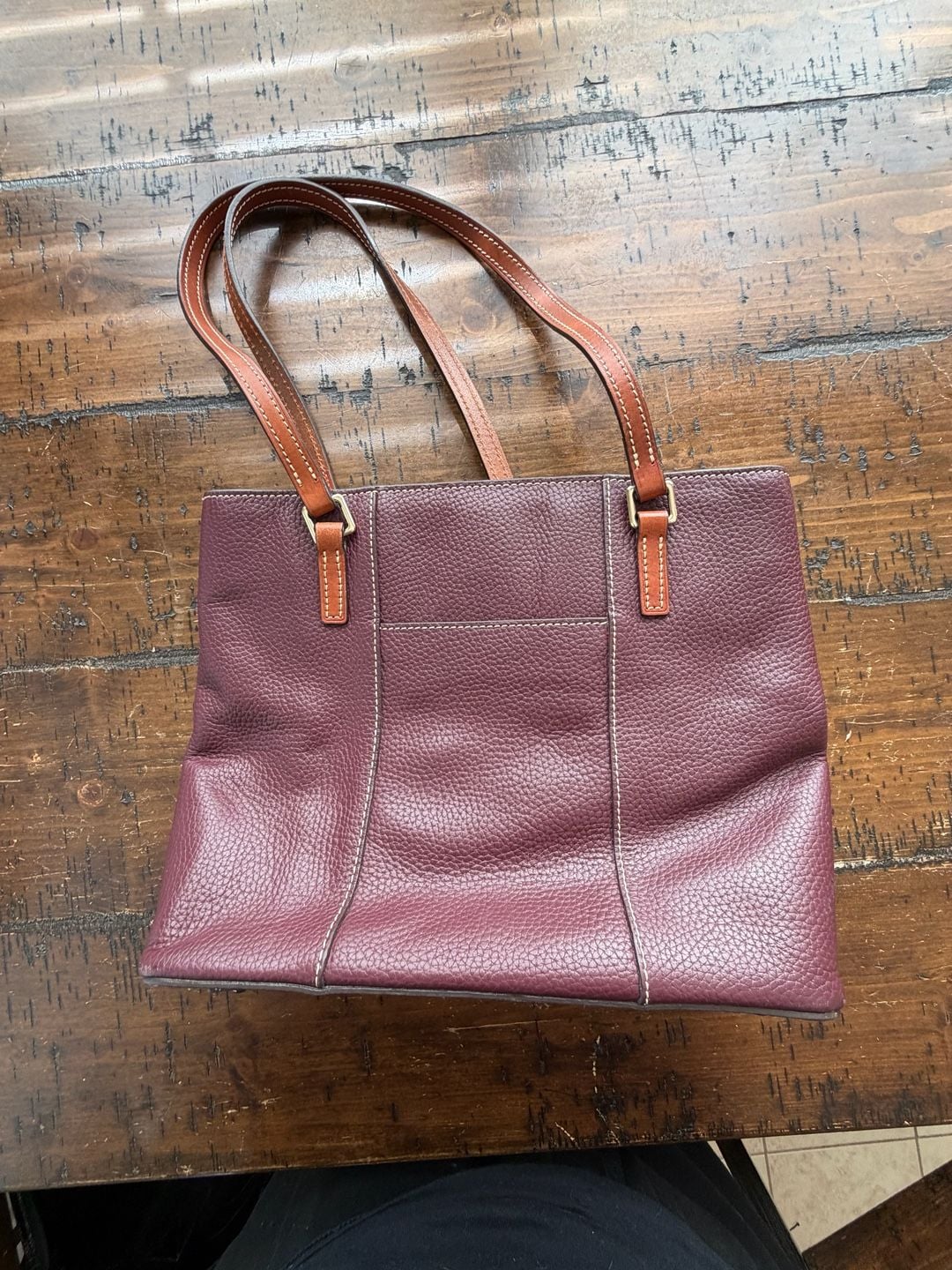 Dooney & Bourke Pebble Grain Small Lexington Shopper Tote Bag, Plum/Burgundy 6