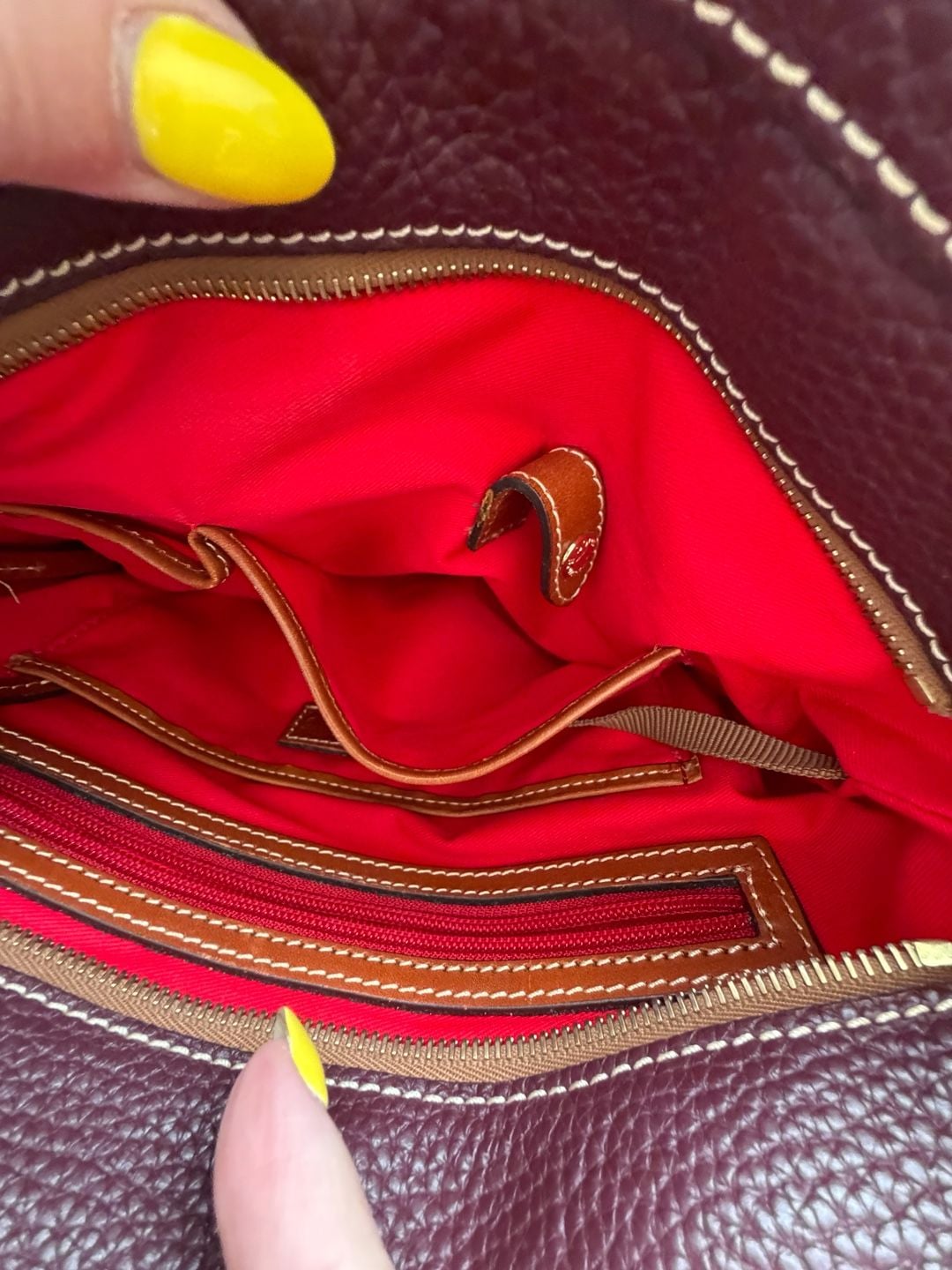 Dooney & Bourke Pebble Grain Small Lexington Shopper Tote Bag, Plum/Burgundy 11