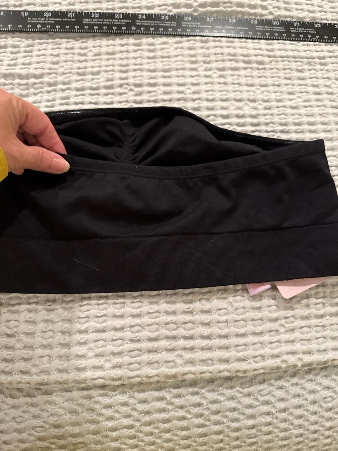 Savage X Fenty Black Logo Band Bandeau Bra Size Large 4