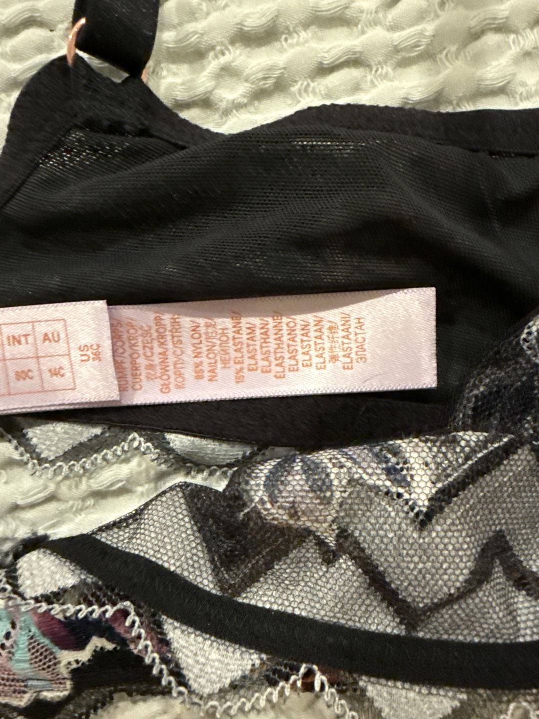 Savage X Fenty Floral Embroidered Unlined Underwire Bra Size 36C 3