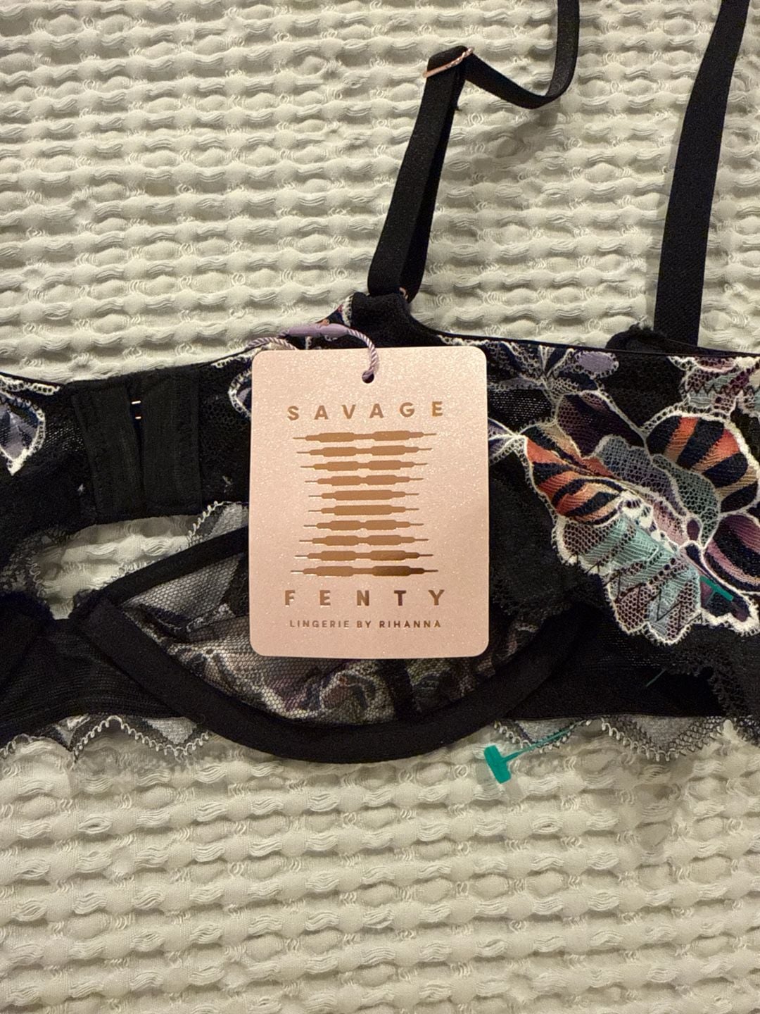 Savage X Fenty Floral Embroidered Unlined Underwire Bra Size 36C 4