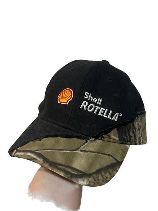 Shell Rotella Black and Reaper Camo Barbed Wire Stitch Adjustable Strapback Hat 2