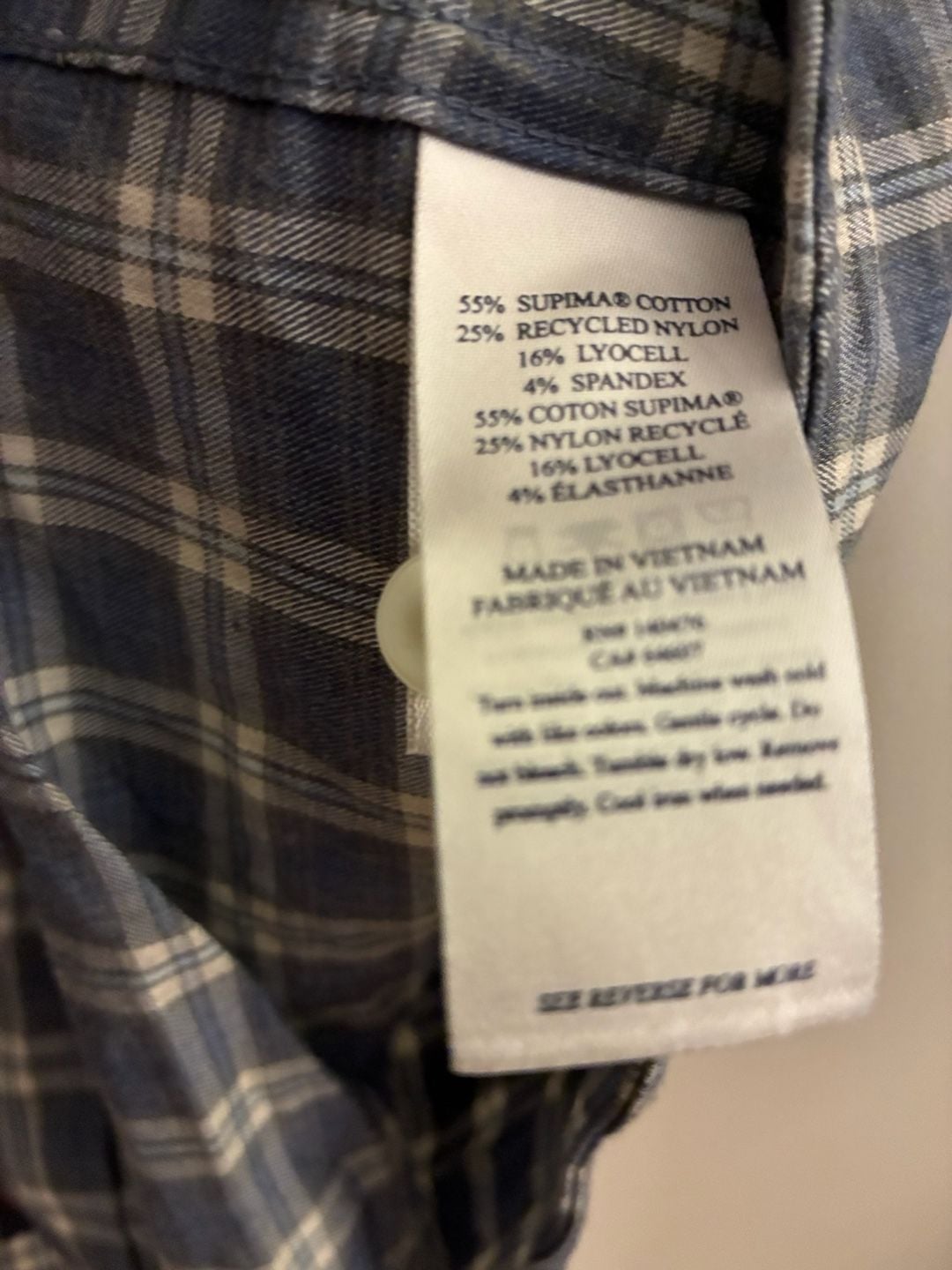 Faherty Movement Plaid Long Sleeve Button Down Shirt Size S 4