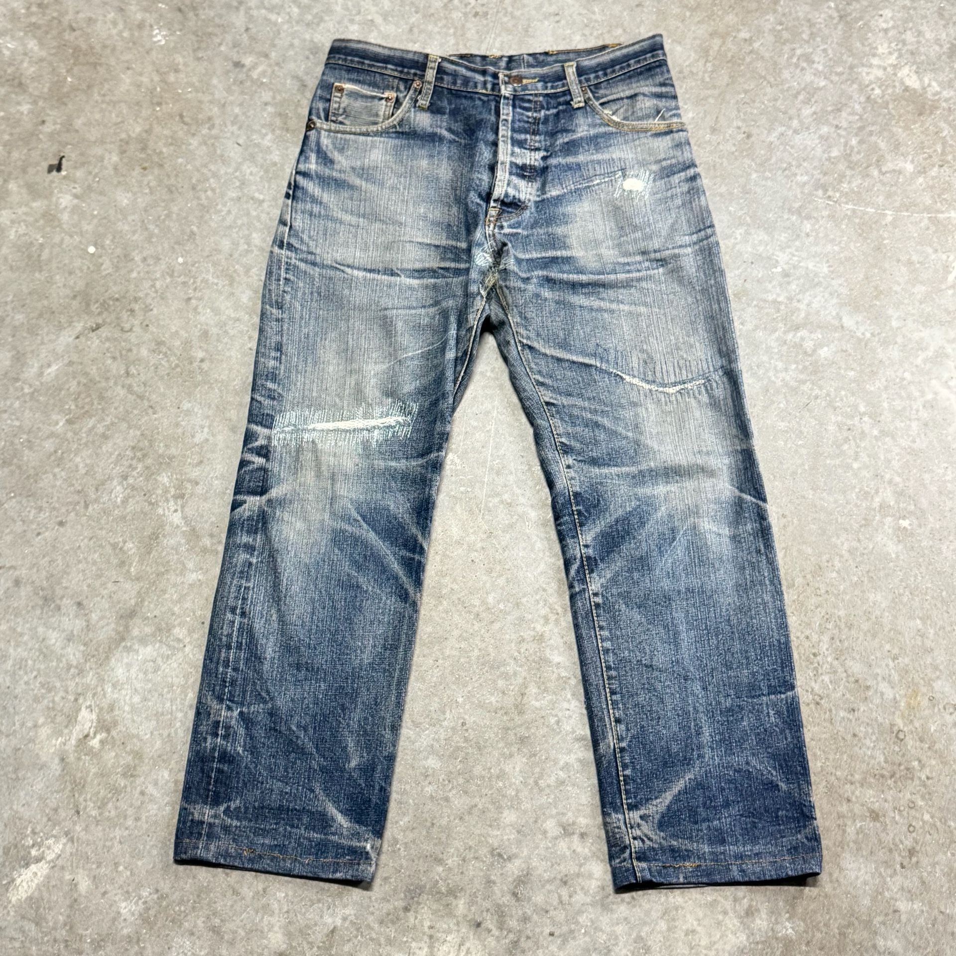 Vintage Levi's 501XX Selvedge Red Line Made in USA Jeans W36 L32 Honeycombs 4