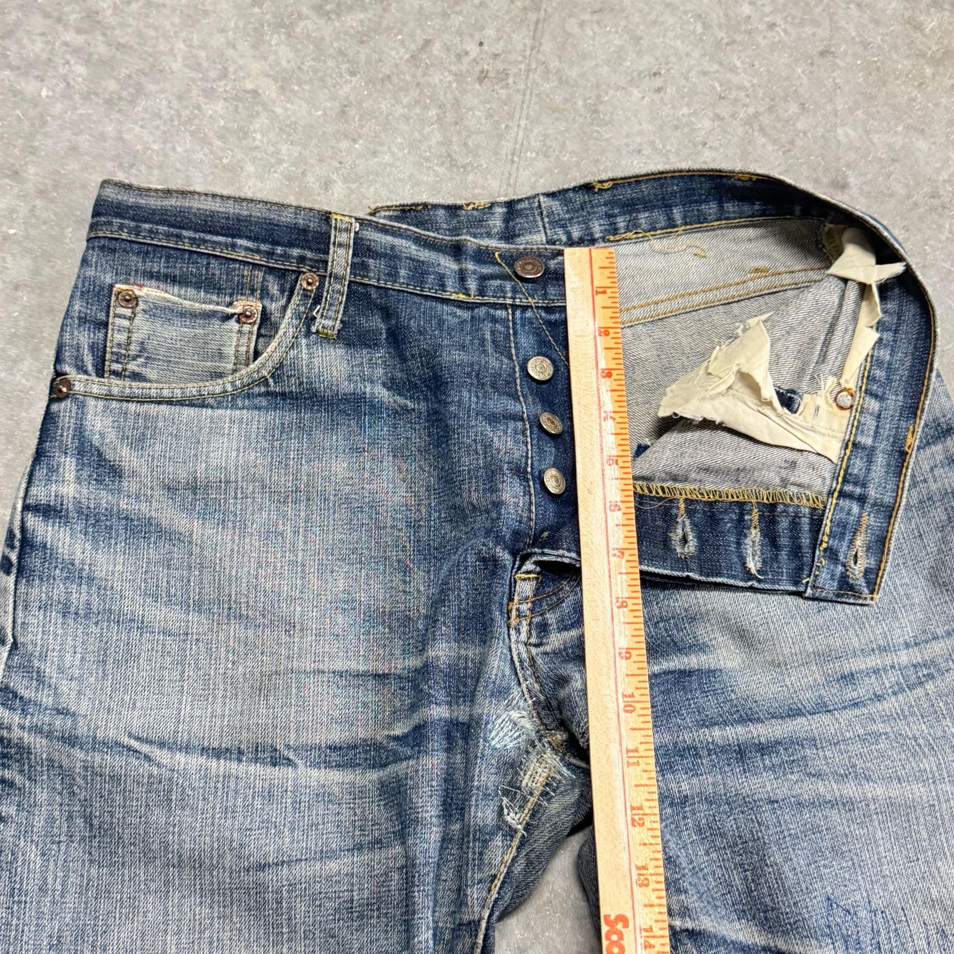 Vintage Levi's 501XX Selvedge Red Line Made in USA Jeans W36 L32 Honeycombs 8