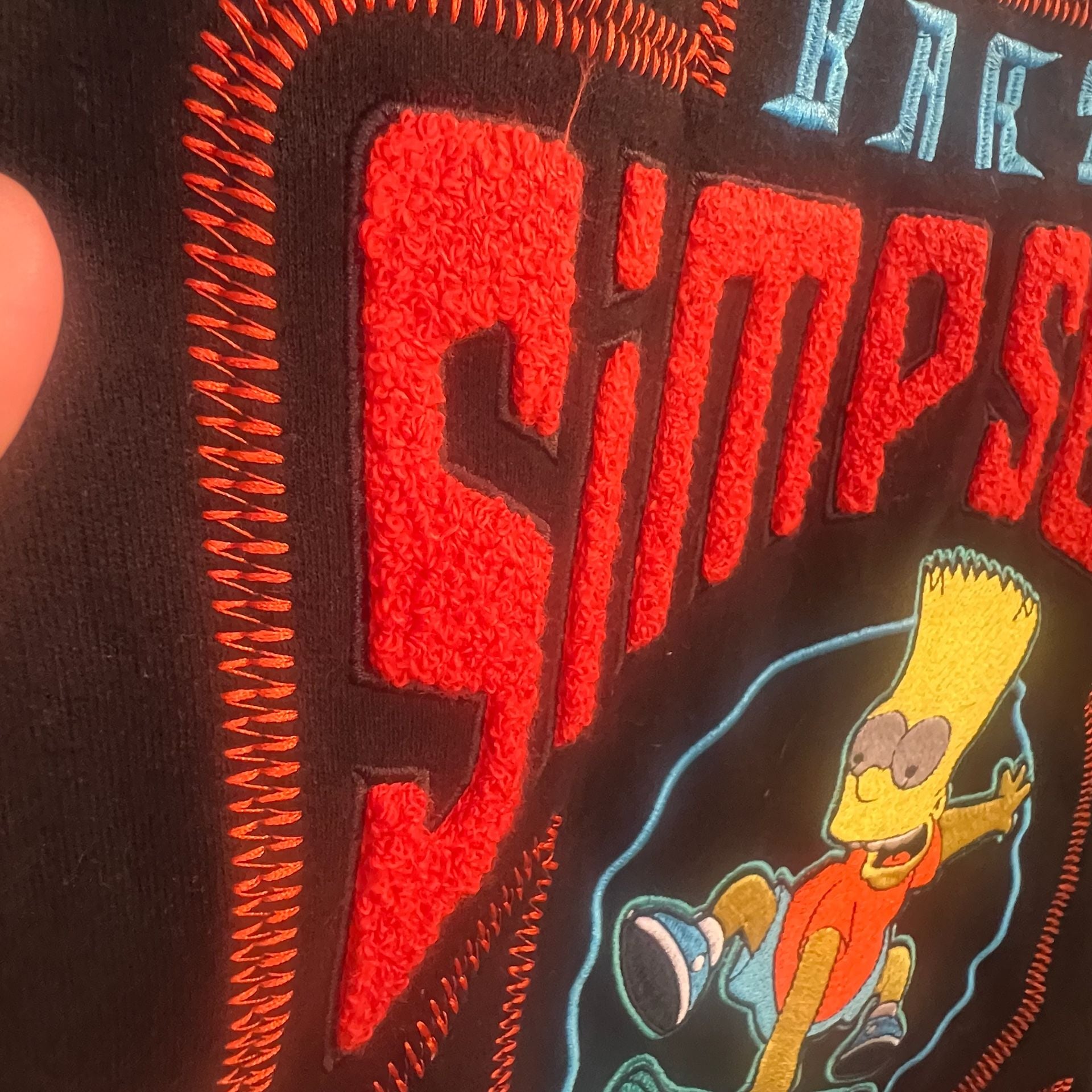 The Simpsons Bart Simpson Embroidered Hoodie & Sweatpants Tracksuit Set Size XL 8