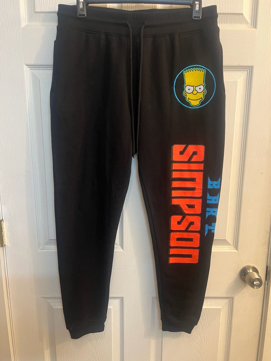 The Simpsons Bart Simpson Embroidered Hoodie & Sweatpants Tracksuit Set Size XL 10