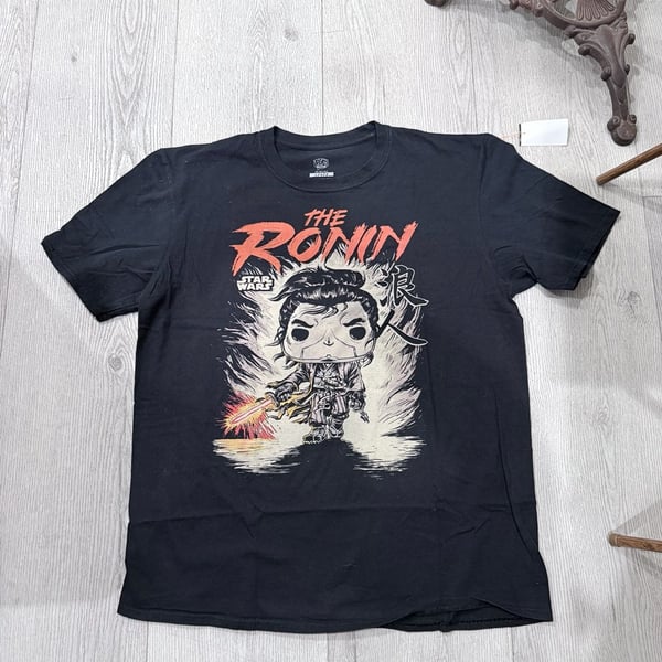 Funko Pop! Star Wars Visions The Ronin Black Graphic T-Shirt Size L