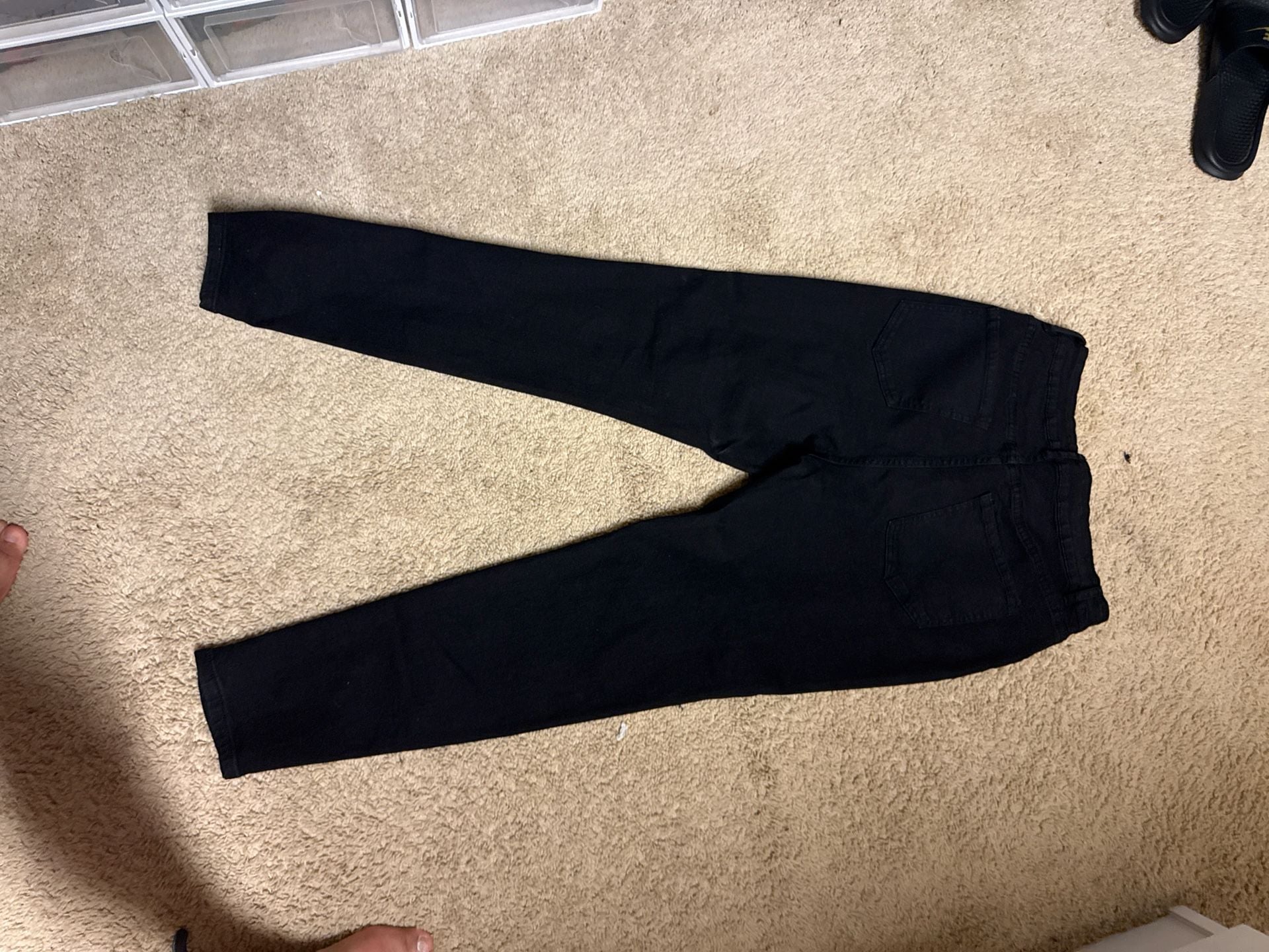 Fashion Nova Black Distressed Ripped Skinny Jeans 5