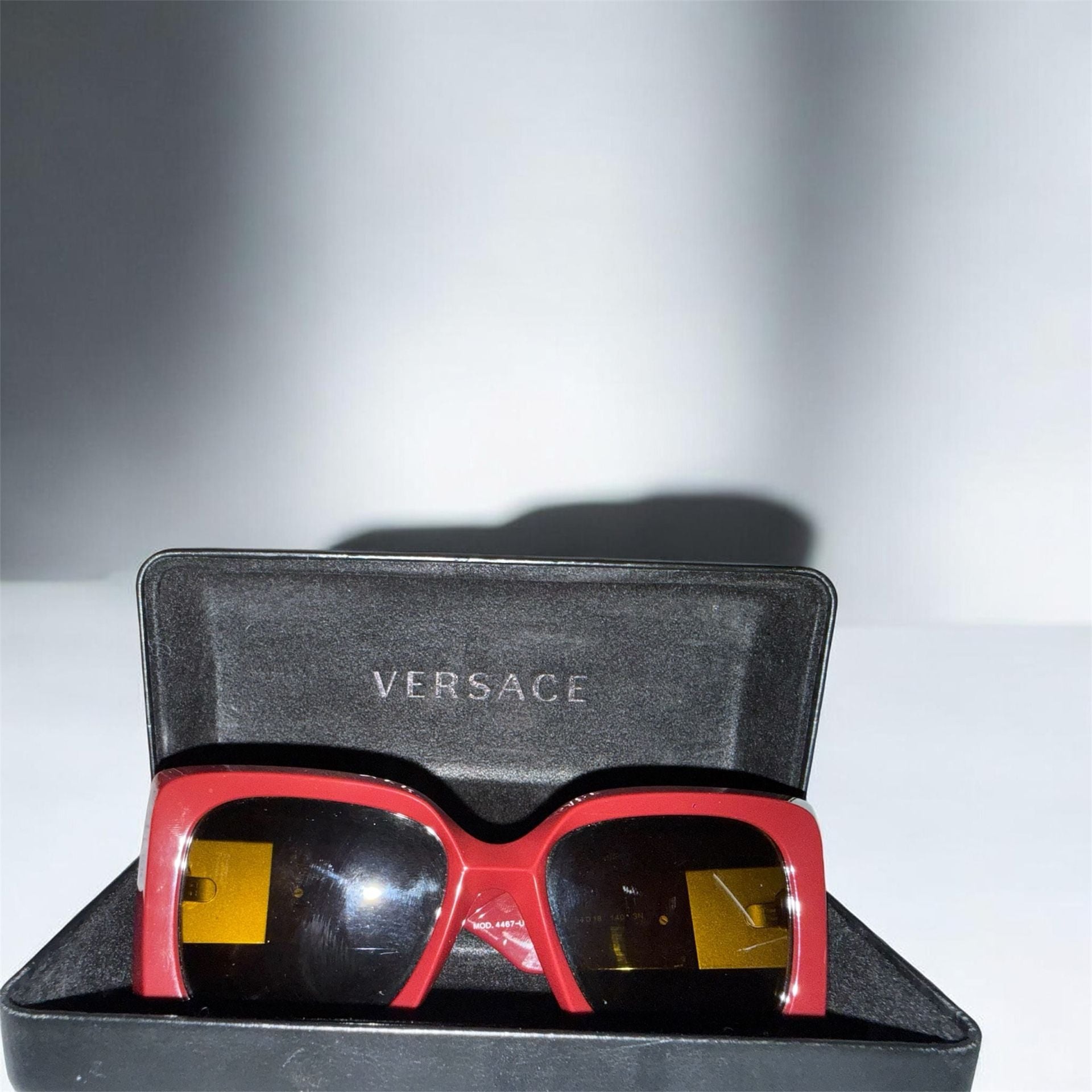 Versace VE4467-U Medusa Biggie Square Sunglasses Red 5