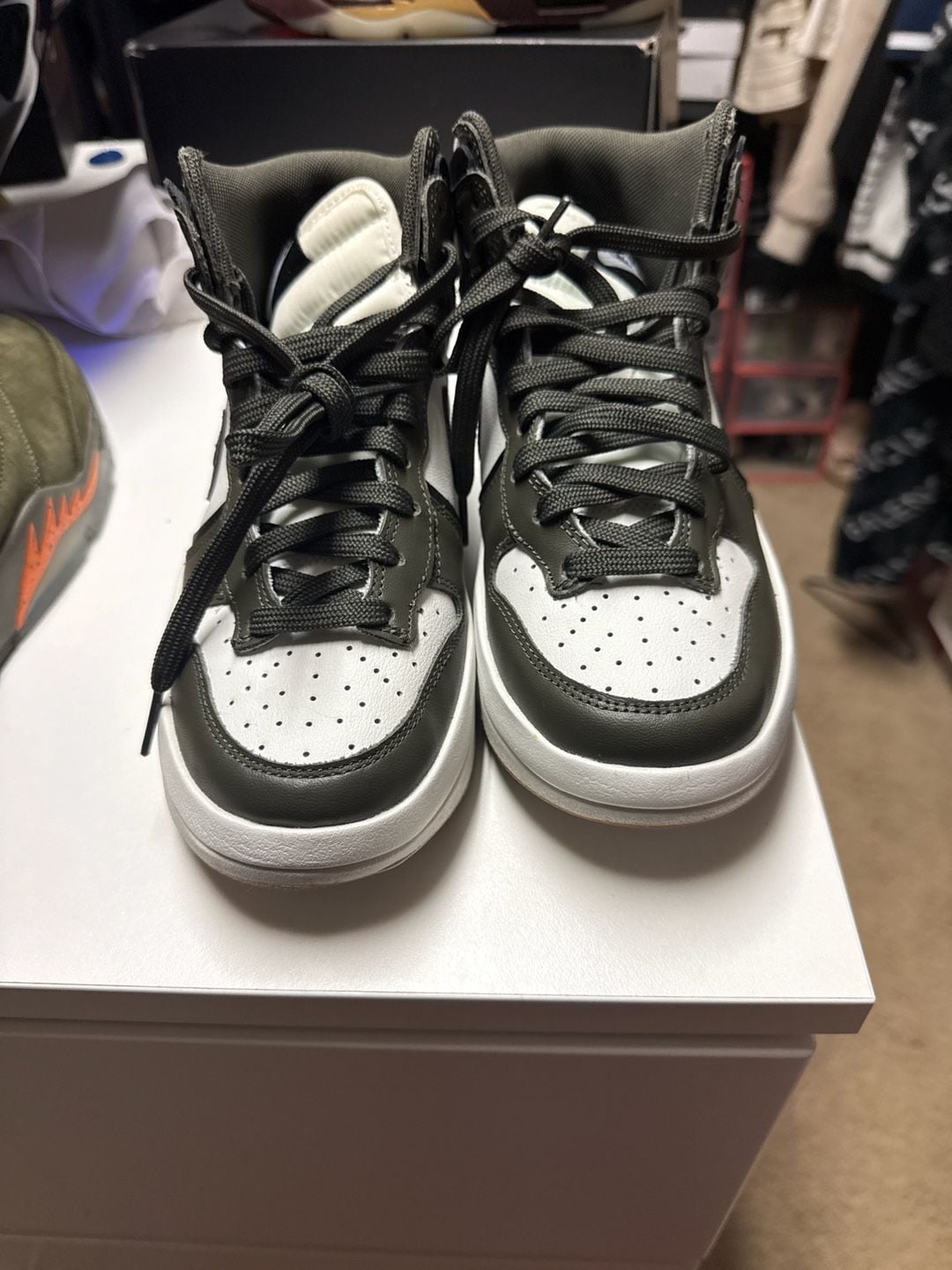 Nike Dunk High Up Cargo Khaki White Women's Size 7 DH3718-103 2