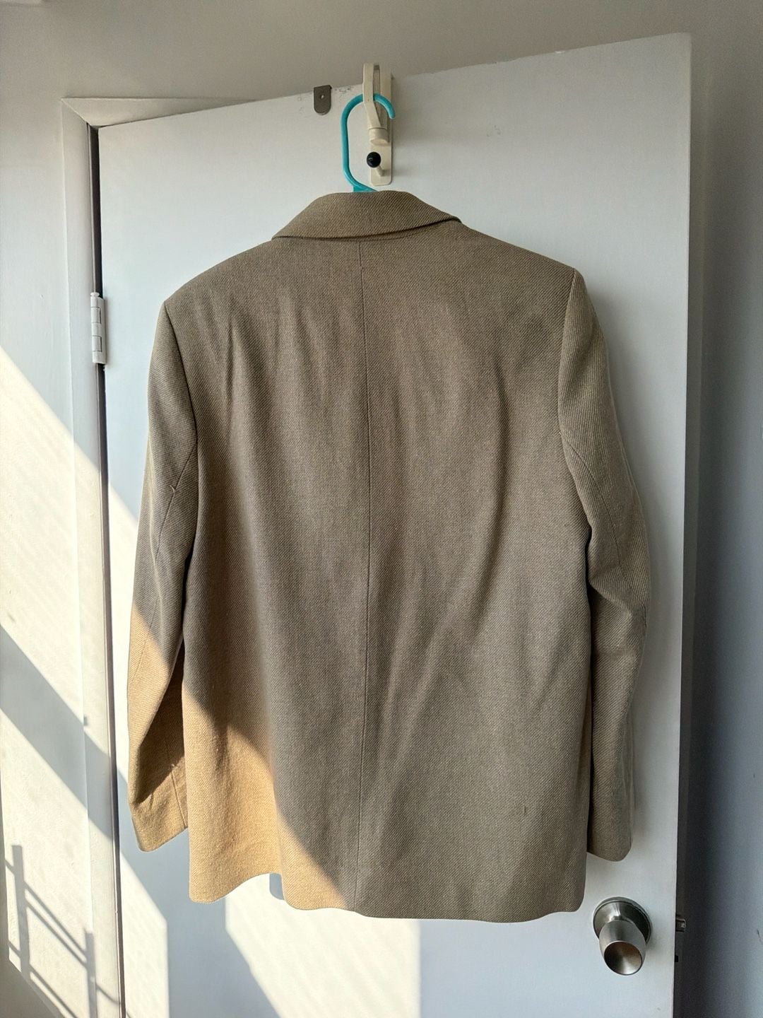 Zara Tan Textured Single Button Blazer 3