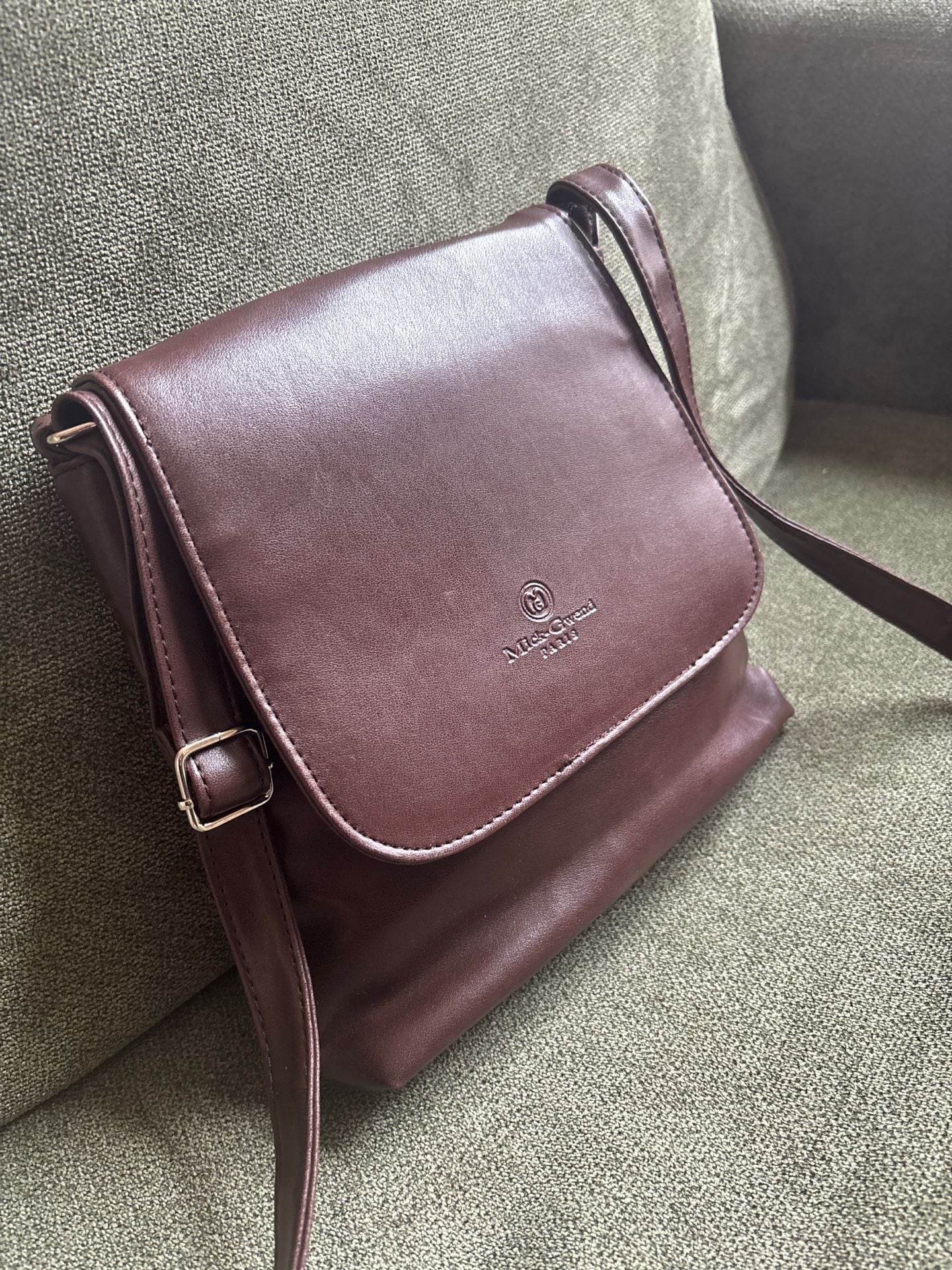 Mick-Chwood Paris Brown Leather Crossbody Flap Bag 2