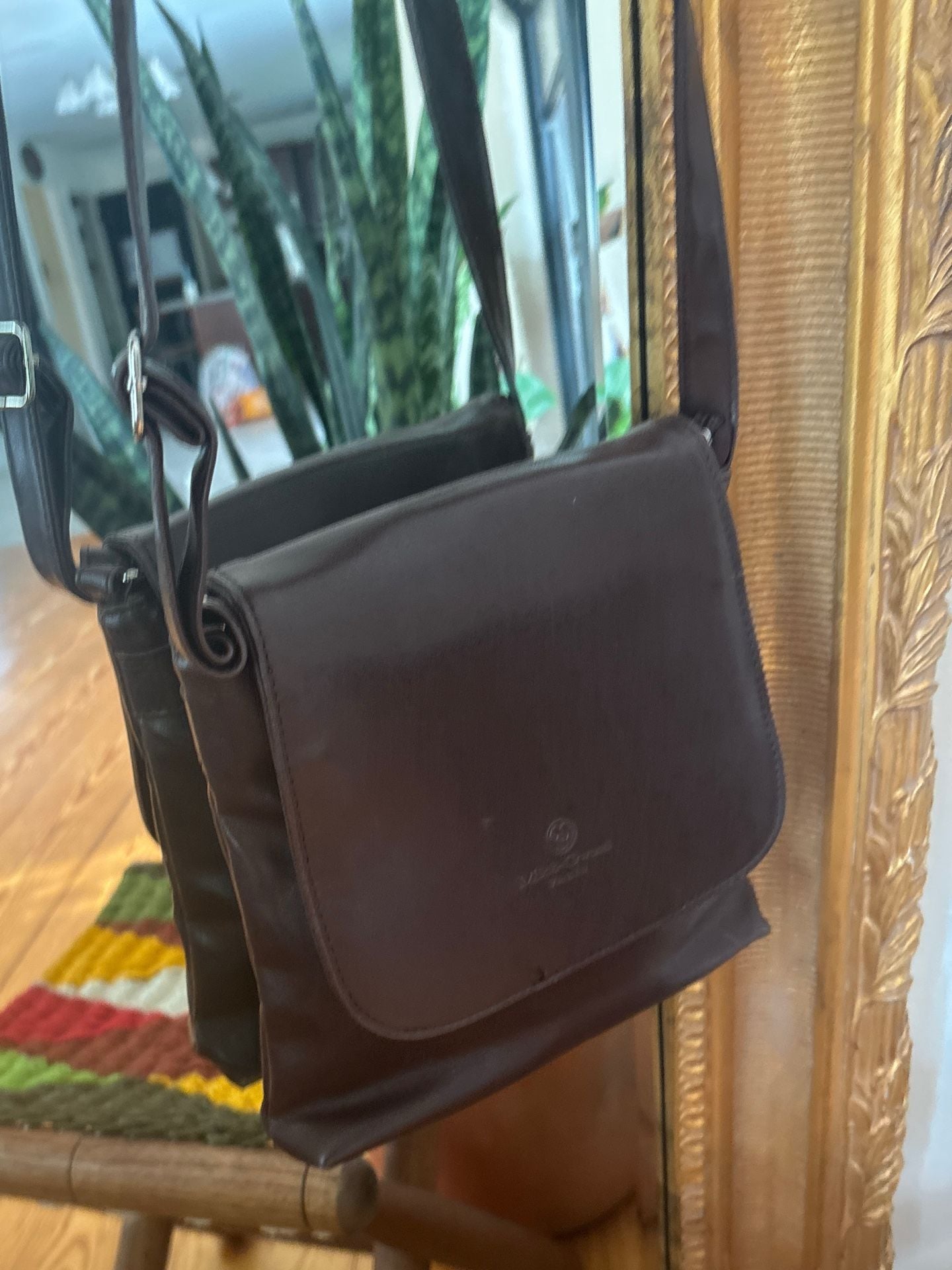 Mick-Chwood Paris Brown Leather Crossbody Flap Bag 5