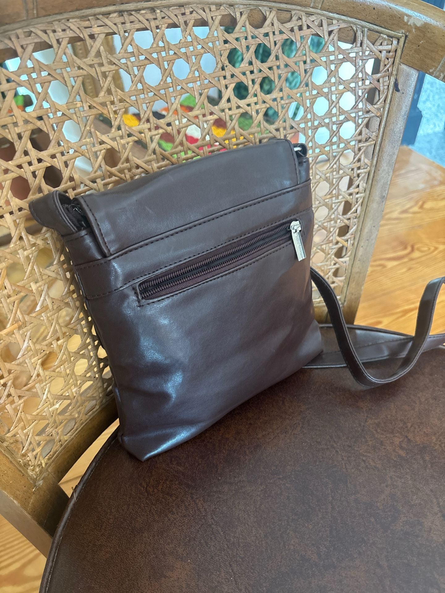 Mick-Chwood Paris Brown Leather Crossbody Flap Bag 7