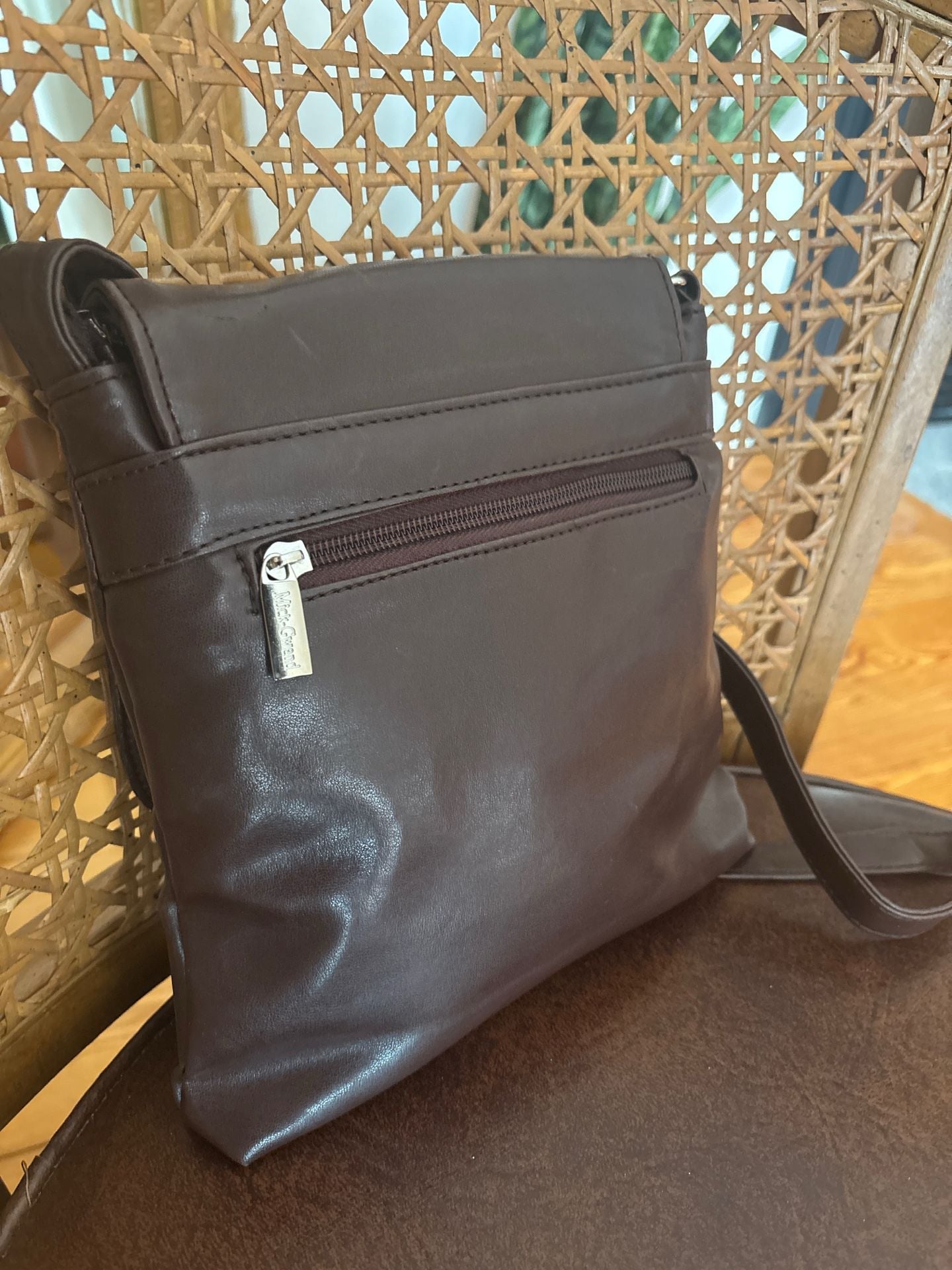 Mick-Chwood Paris Brown Leather Crossbody Flap Bag 9