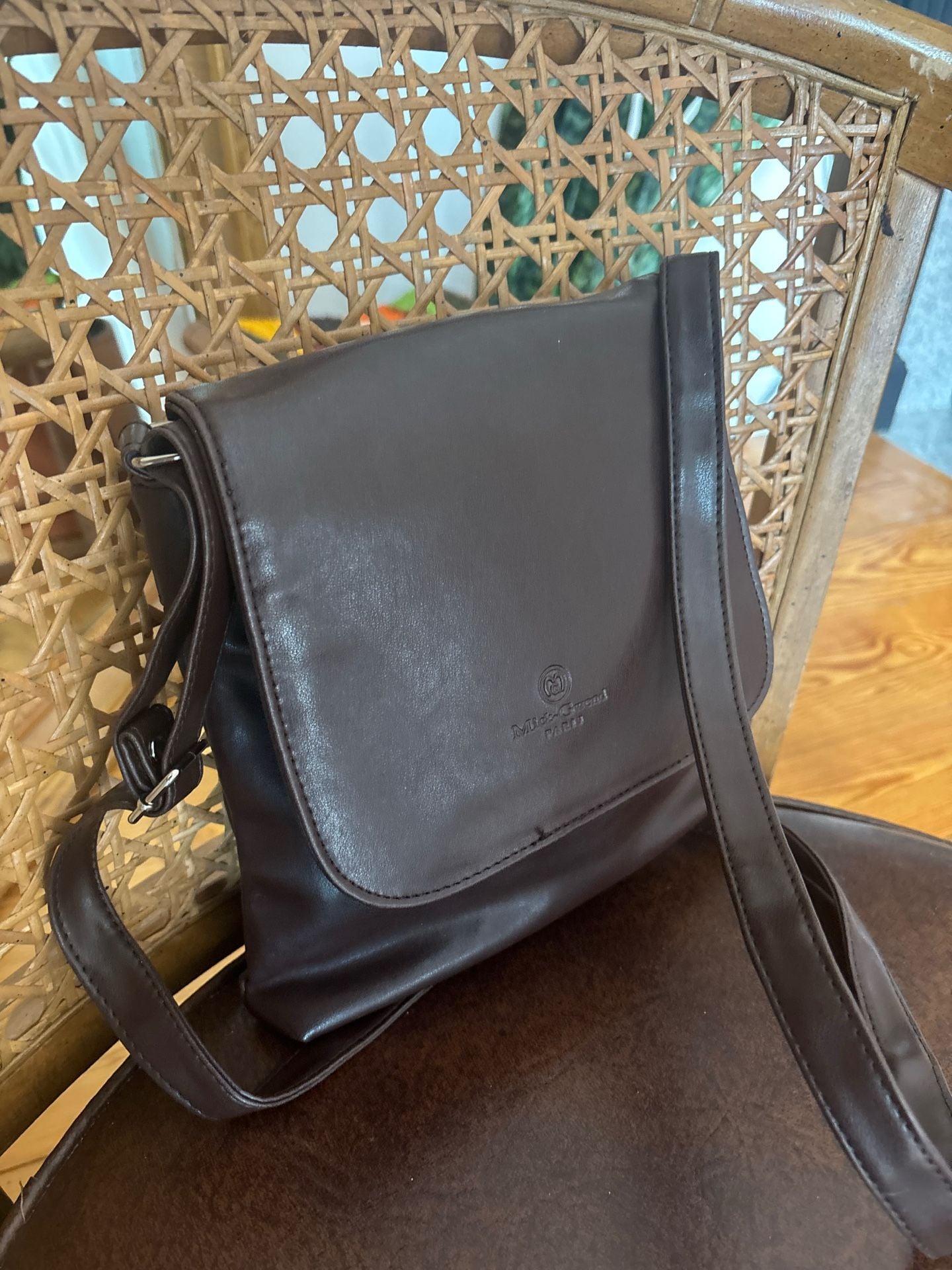 Mick-Chwood Paris Brown Leather Crossbody Flap Bag 10