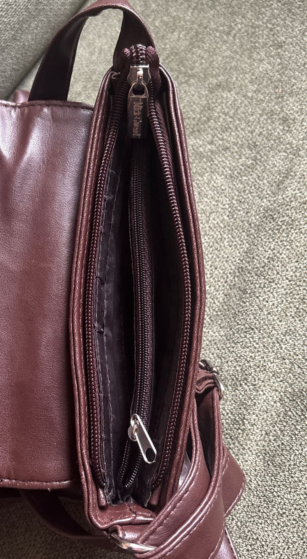 Mick-Chwood Paris Brown Leather Crossbody Flap Bag 12
