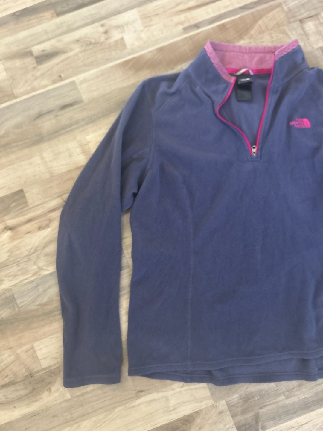 The North Face Women's TKA 100 1/4 Zip Fleece Pullover Purple Size Large 3