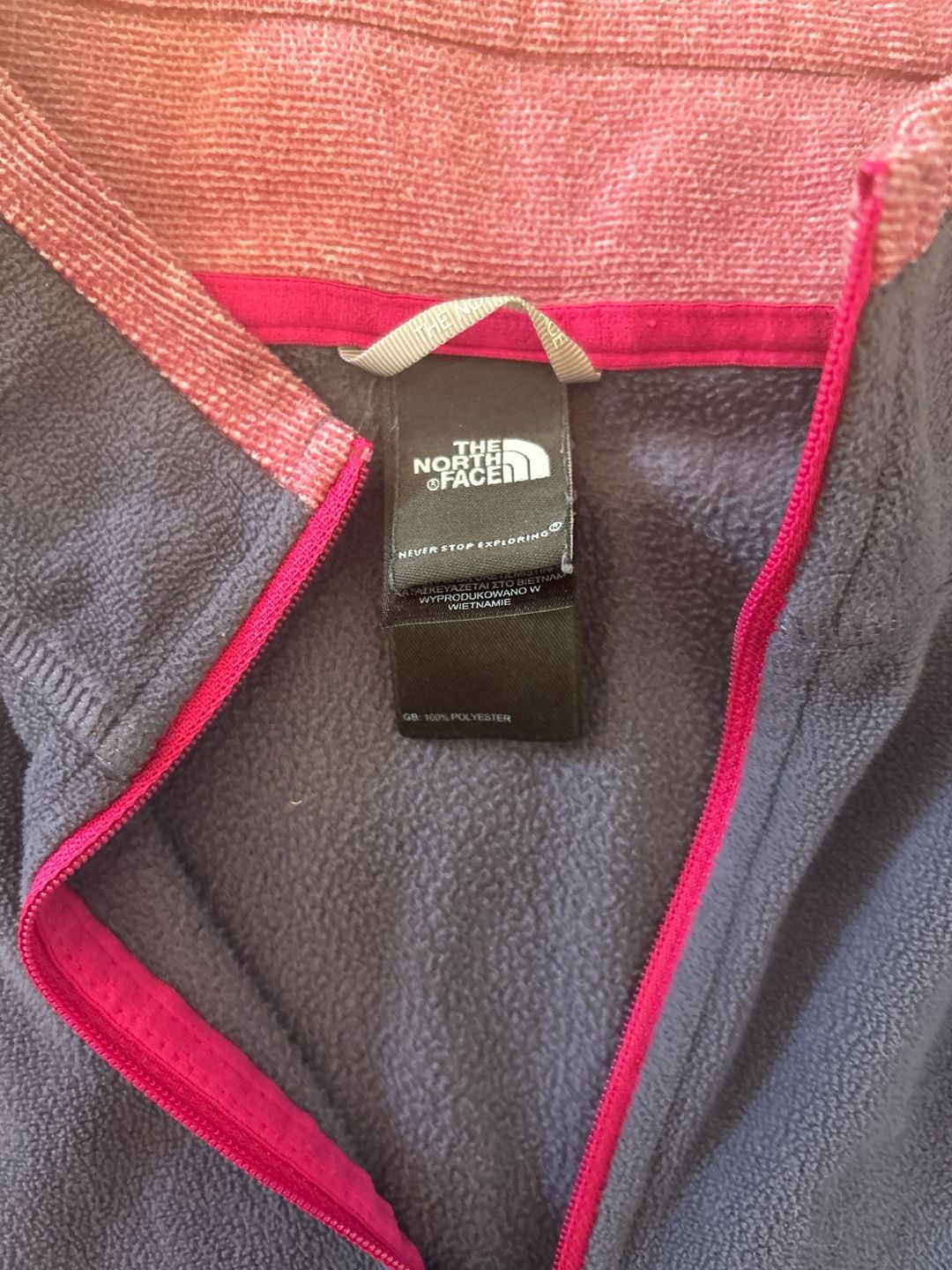 The North Face Women's TKA 100 1/4 Zip Fleece Pullover Purple Size Large 6