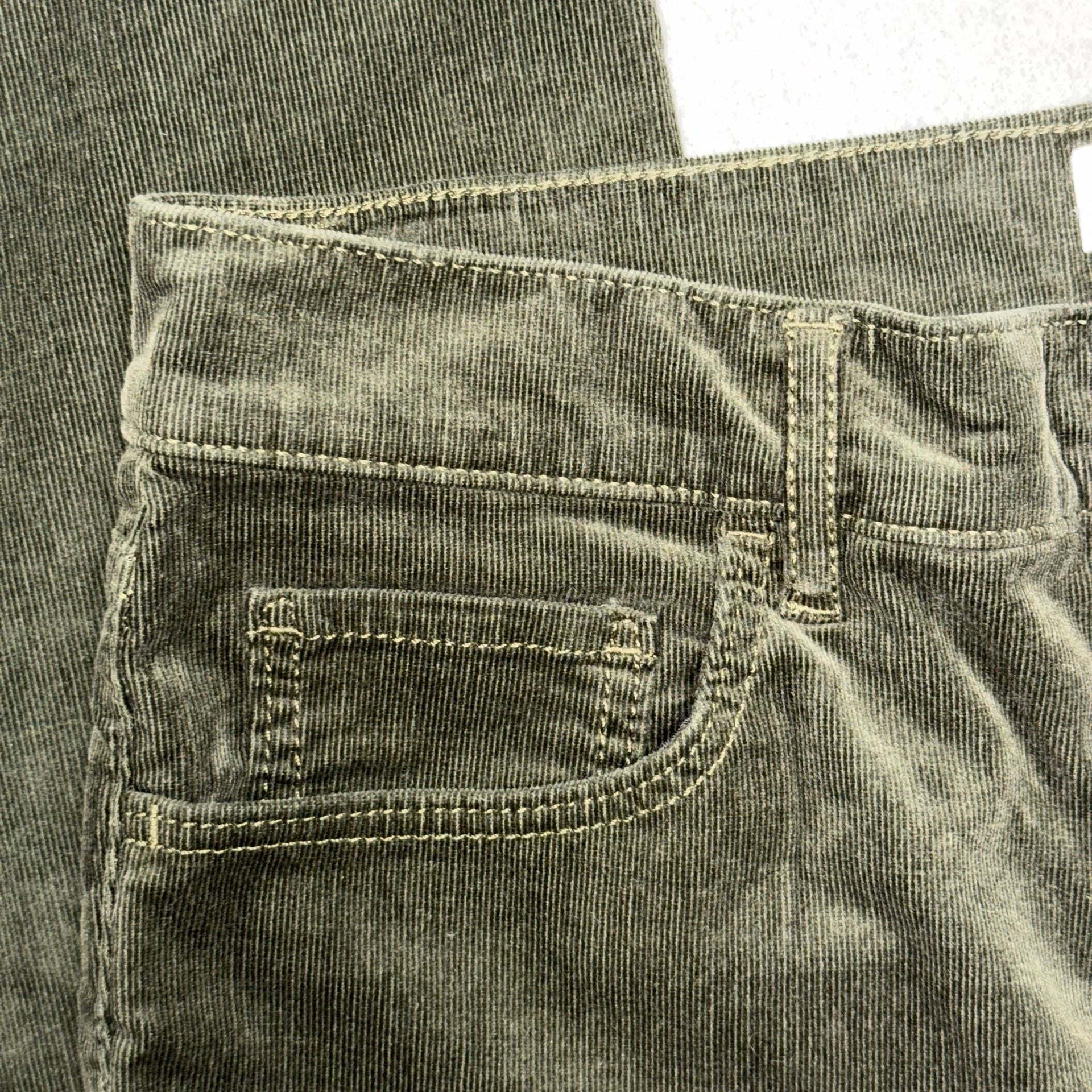 LOFT Corduroy Pants Womens 28/6 Olive Green The Skinny High Rise Stretch NWT 10