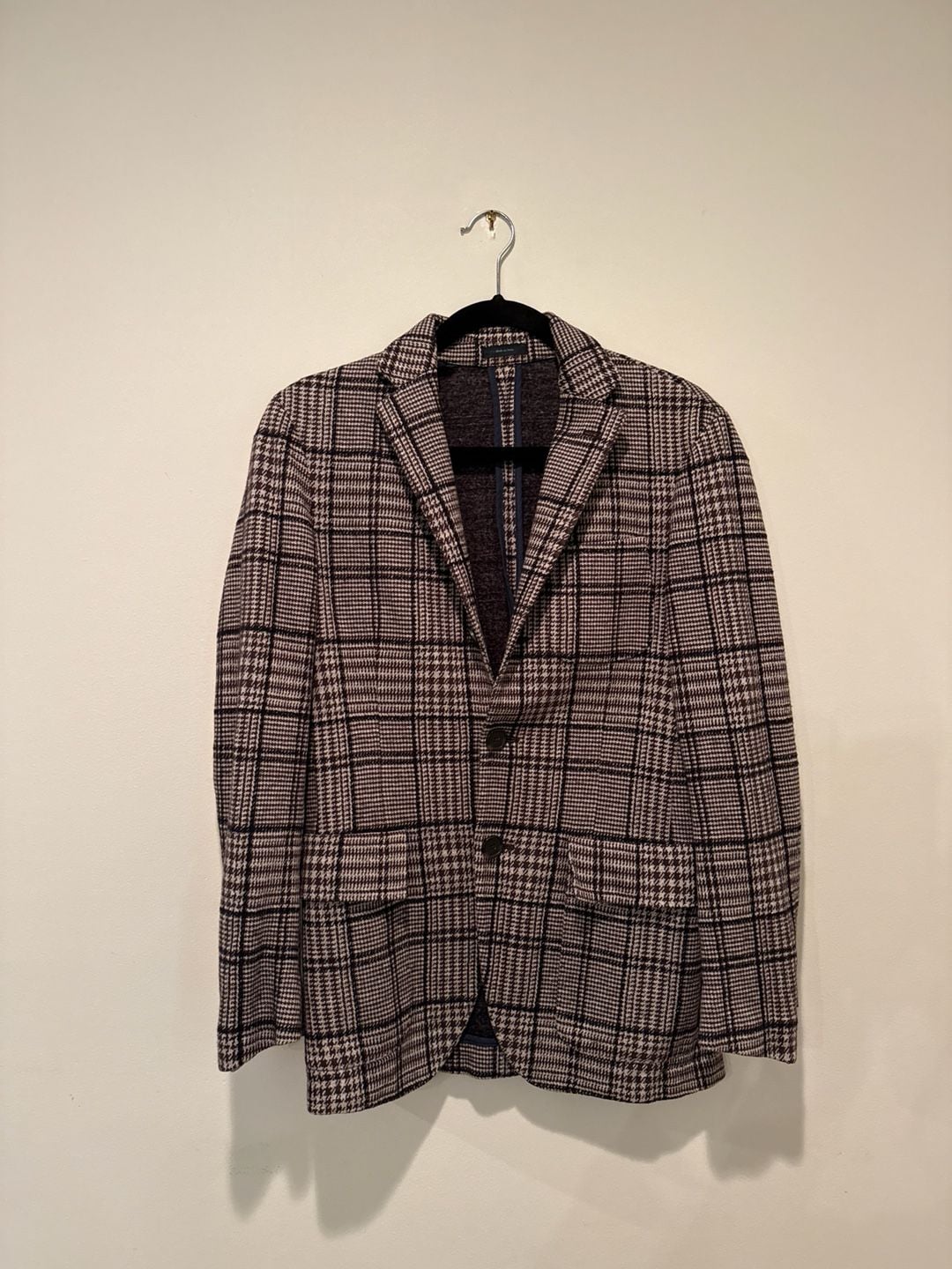 Façonnable No 00 Plaid Houndstooth Blazer Sport Coat Made in Italy US 32 2
